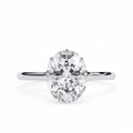 2 Carat Oval Cut Solitaire Promise Moissanite Wedding Ring