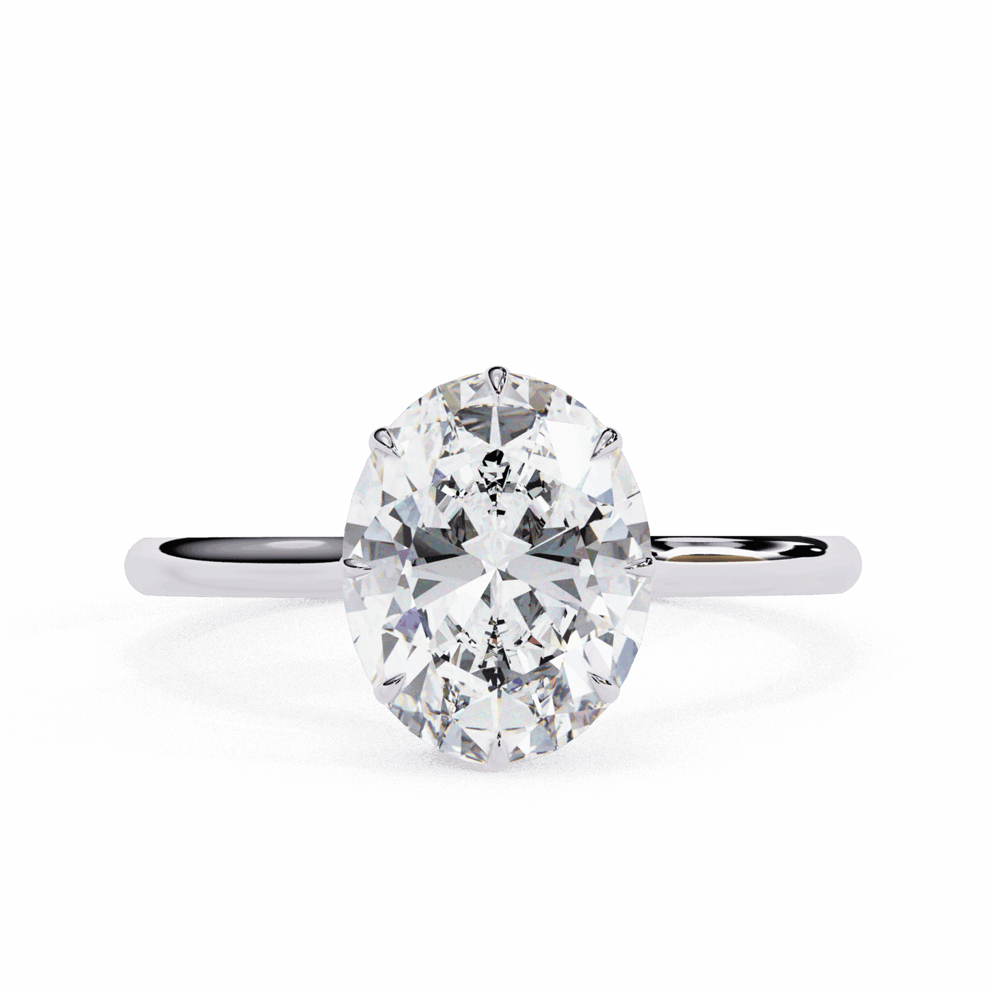 2 Carat Oval Promise Solitaire Wedding Ring in Moissanite | House of Estara