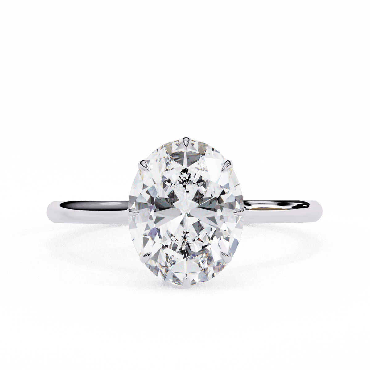 2 Carat Oval Promise Solitaire Wedding Ring in Moissanite | House of Estara