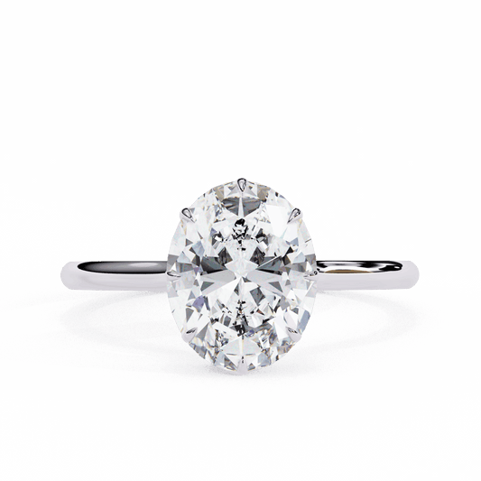 2 Carat Oval Promise Solitaire Wedding Ring in Moissanite | House of Estara
