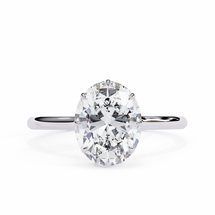 2 Carat Oval Promise Solitaire Wedding Ring in Moissanite | House of Estara