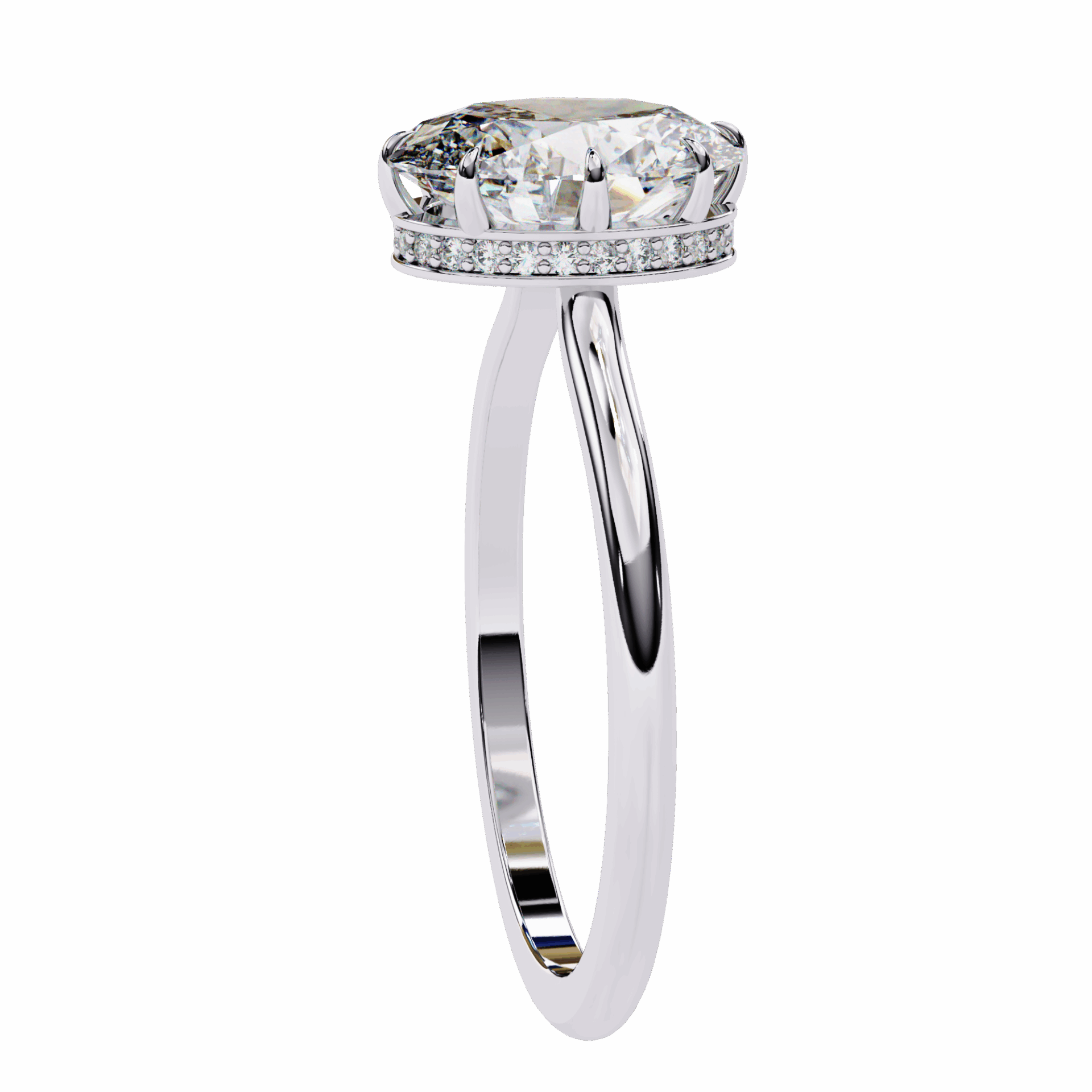 2 Carat Oval Promise Solitaire Wedding Ring in Moissanite | House of Estara