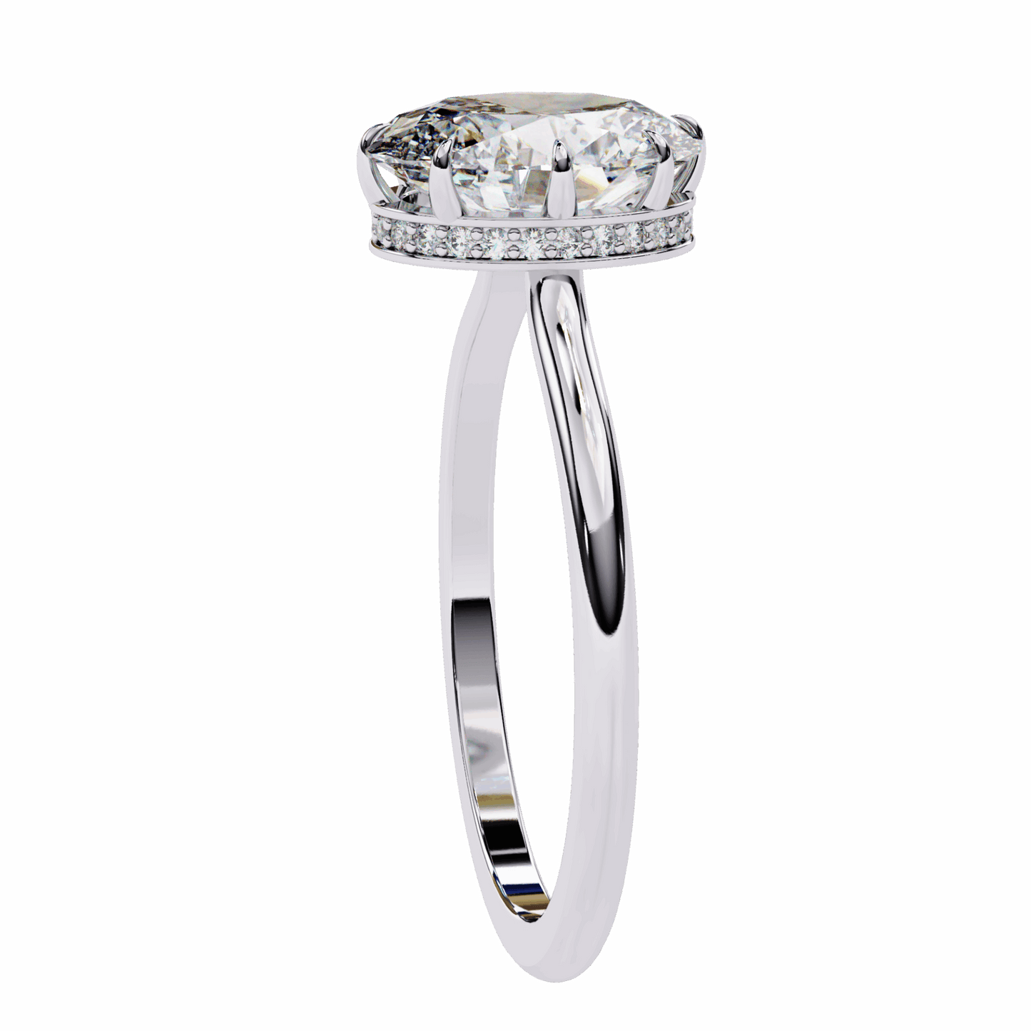 2 Carat Oval Promise Solitaire Wedding Ring in Moissanite | House of Estara