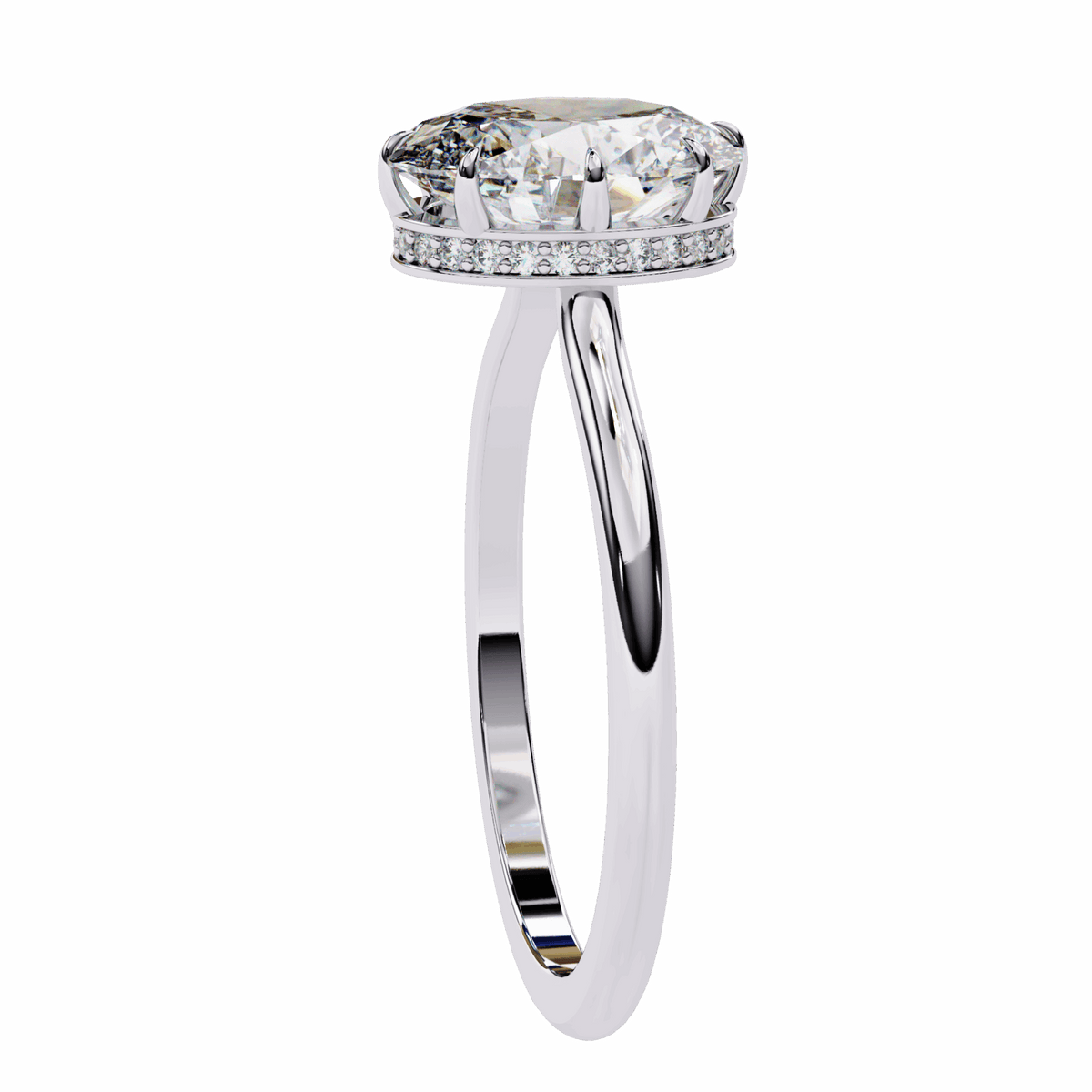 2 Carat Oval Promise Solitaire Wedding Ring in Moissanite | House of Estara