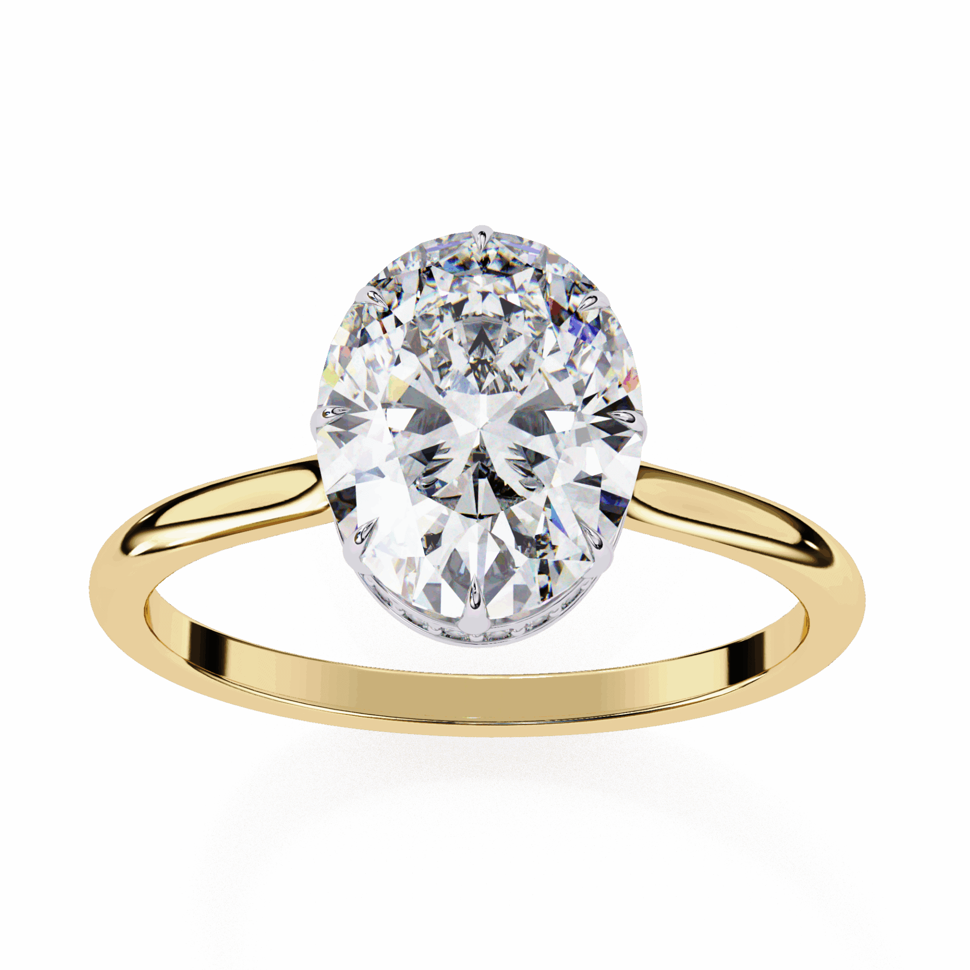 2 Carat Oval Promise Solitaire Wedding Ring in Moissanite | House of Estara