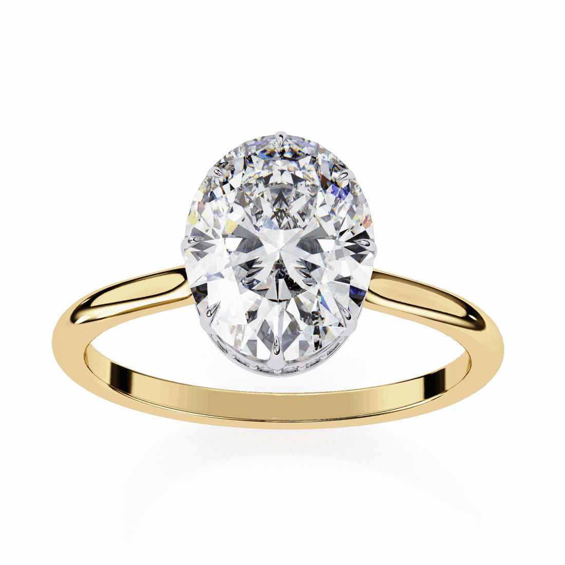2 Carat Oval Promise Solitaire Wedding Ring in Moissanite | House of Estara