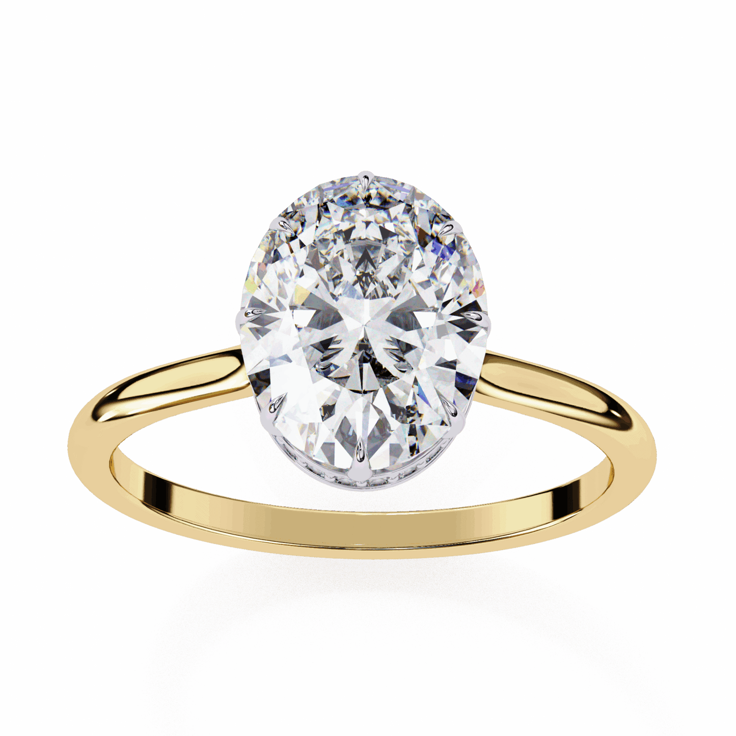 2 Carat Oval Promise Solitaire Wedding Ring in Moissanite | House of Estara