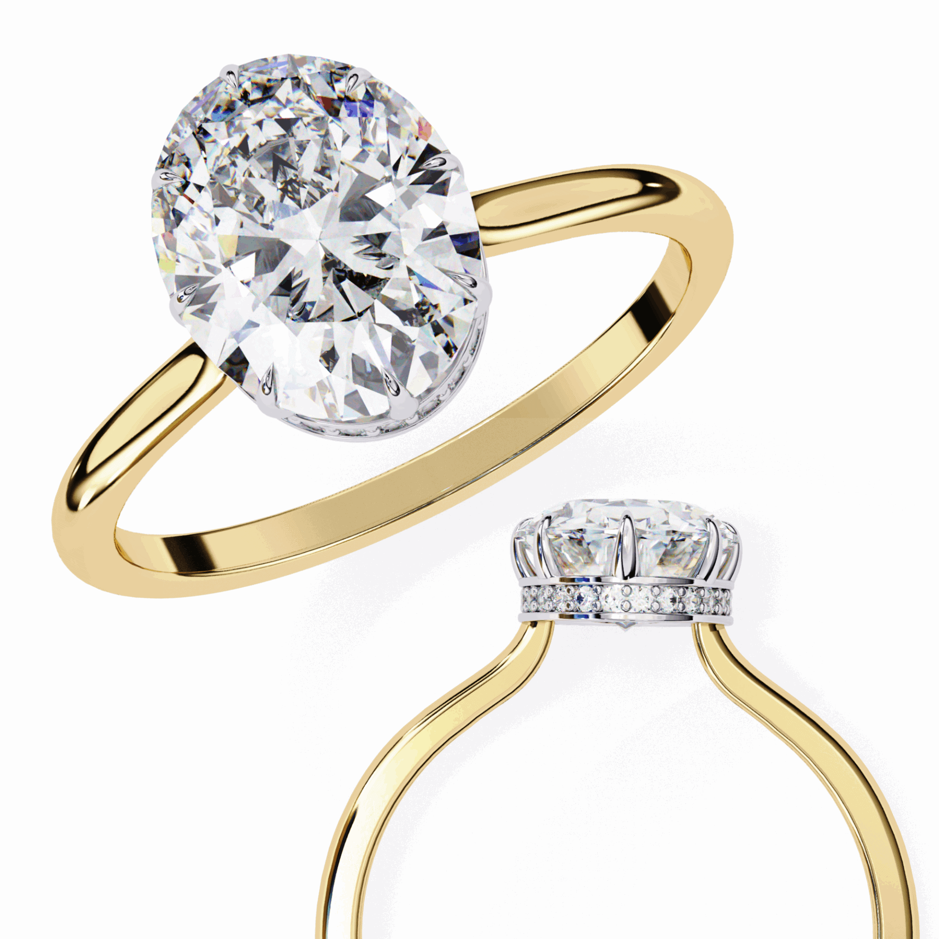 2 Carat Oval Promise Solitaire Wedding Ring in Moissanite | House of Estara