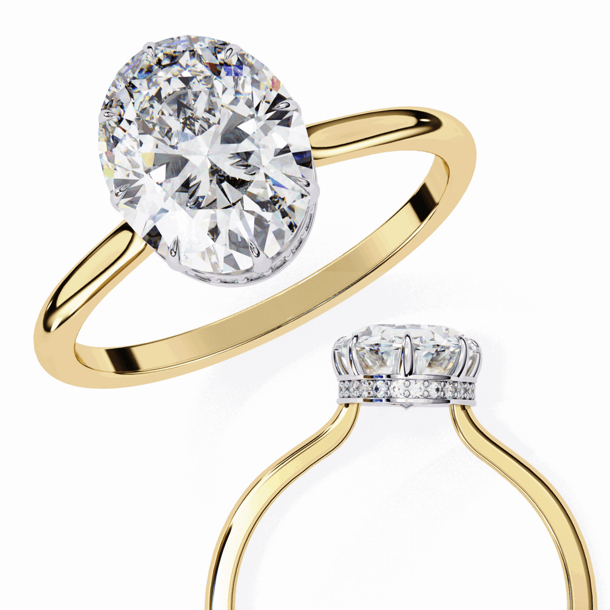 2 Carat Oval Promise Solitaire Wedding Ring in Moissanite | House of Estara
