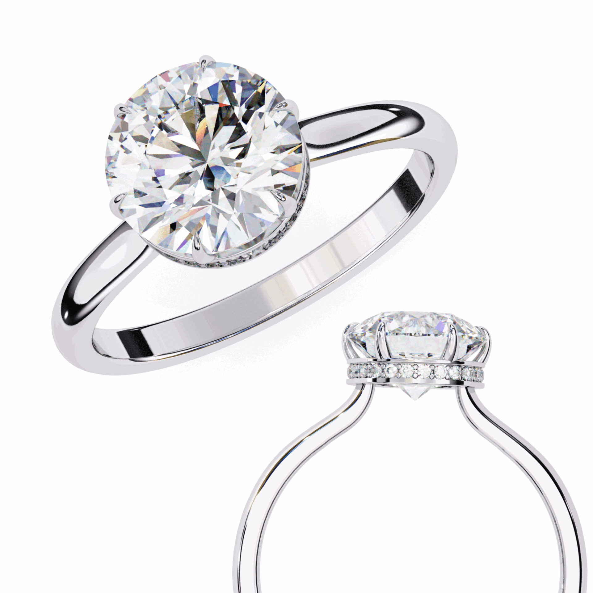 2.25 Carat Round Promise Solitaire Wedding Ring in Moissanite | House of Estara