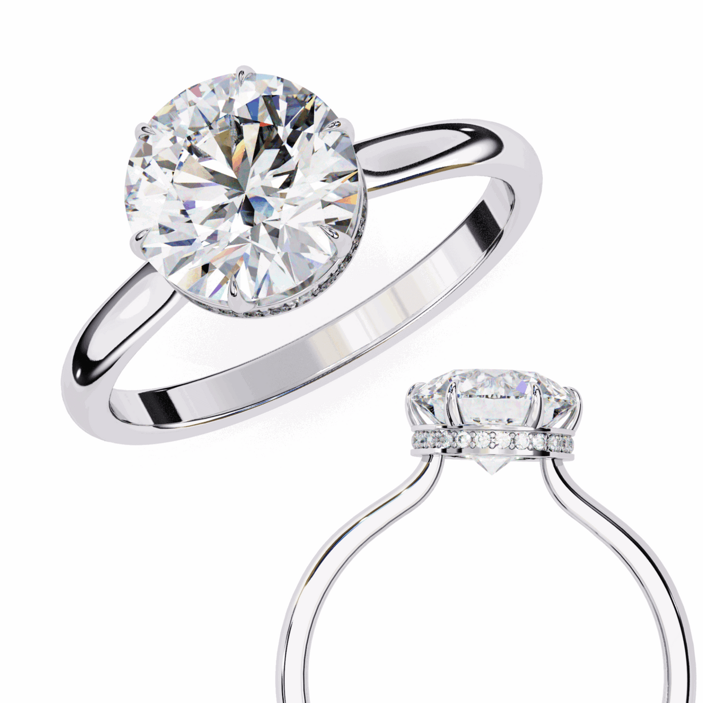 2.25 Carat Round Promise Solitaire Wedding Ring in Moissanite | House of Estara