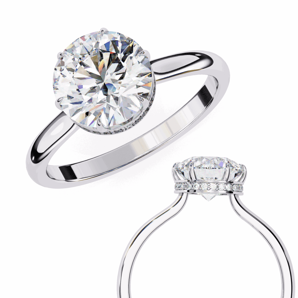 2.25 Carat Round Promise Solitaire Wedding Ring in Moissanite | House of Estara