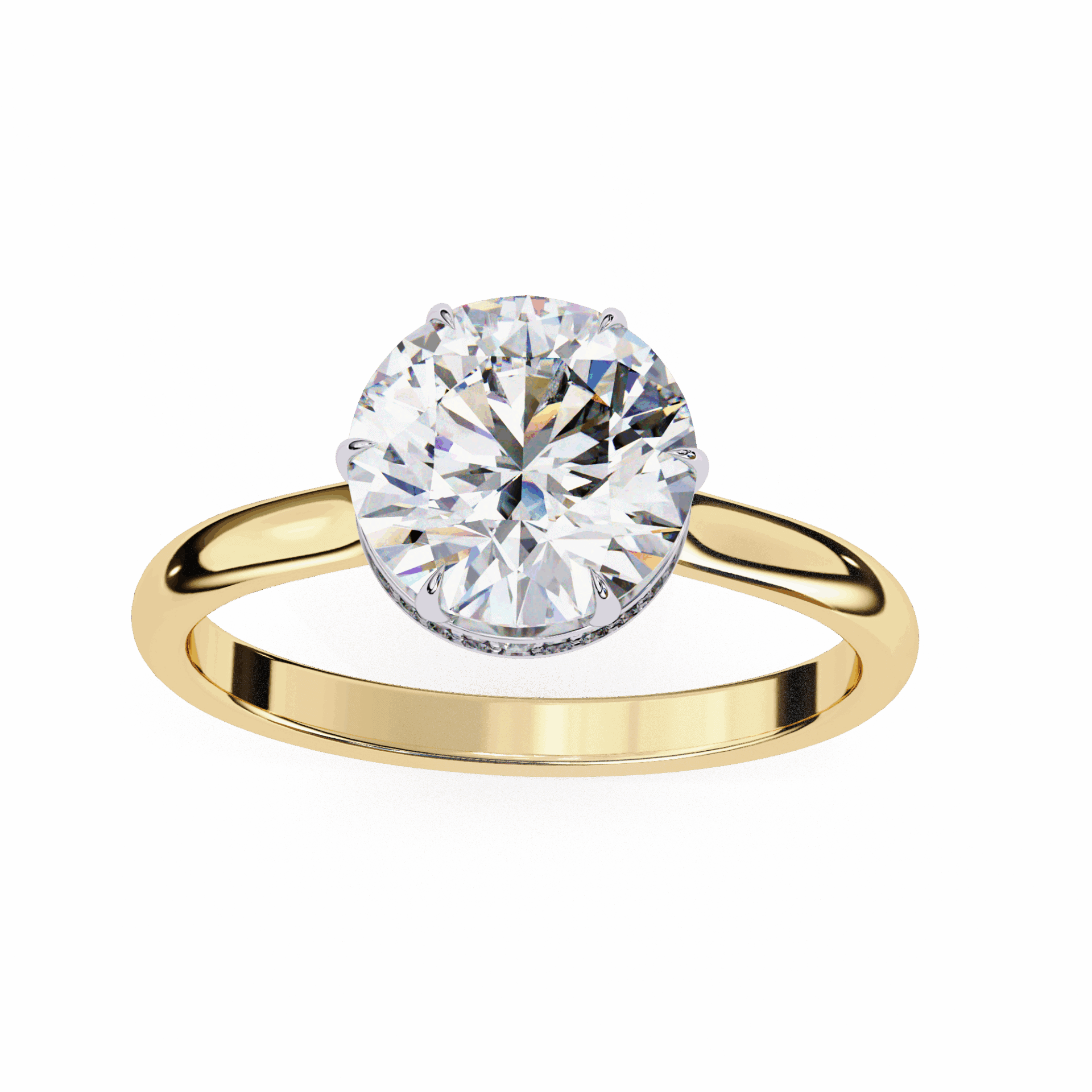 2.25 Carat Round Promise Solitaire Wedding Ring in Moissanite | House of Estara