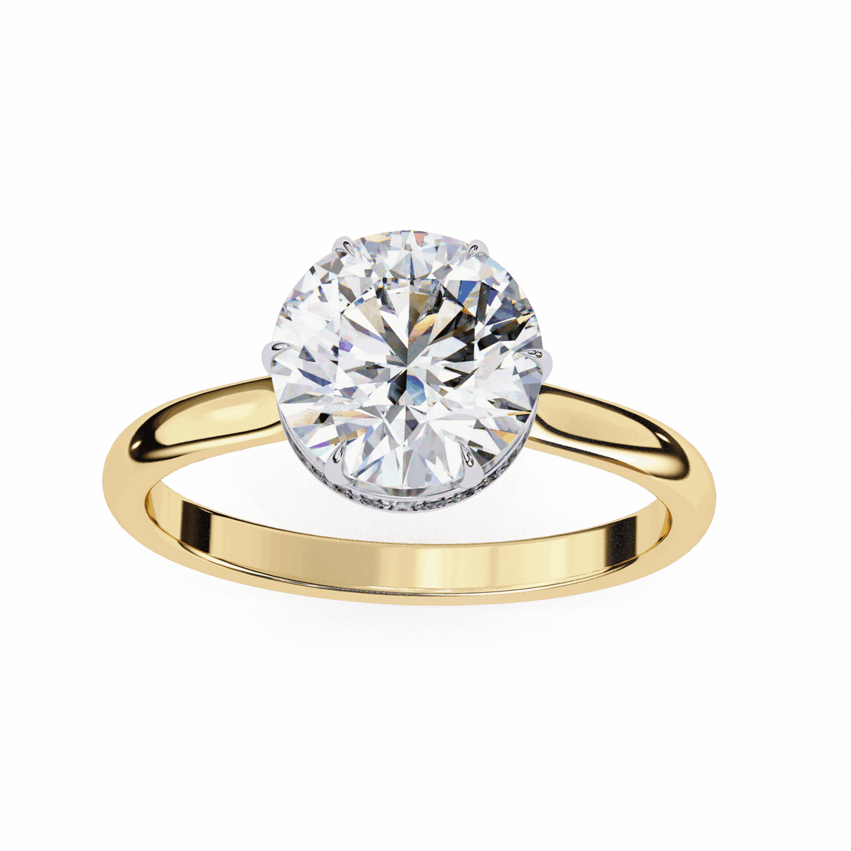 2.25 Carat Round Promise Solitaire Wedding Ring in Moissanite | House of Estara