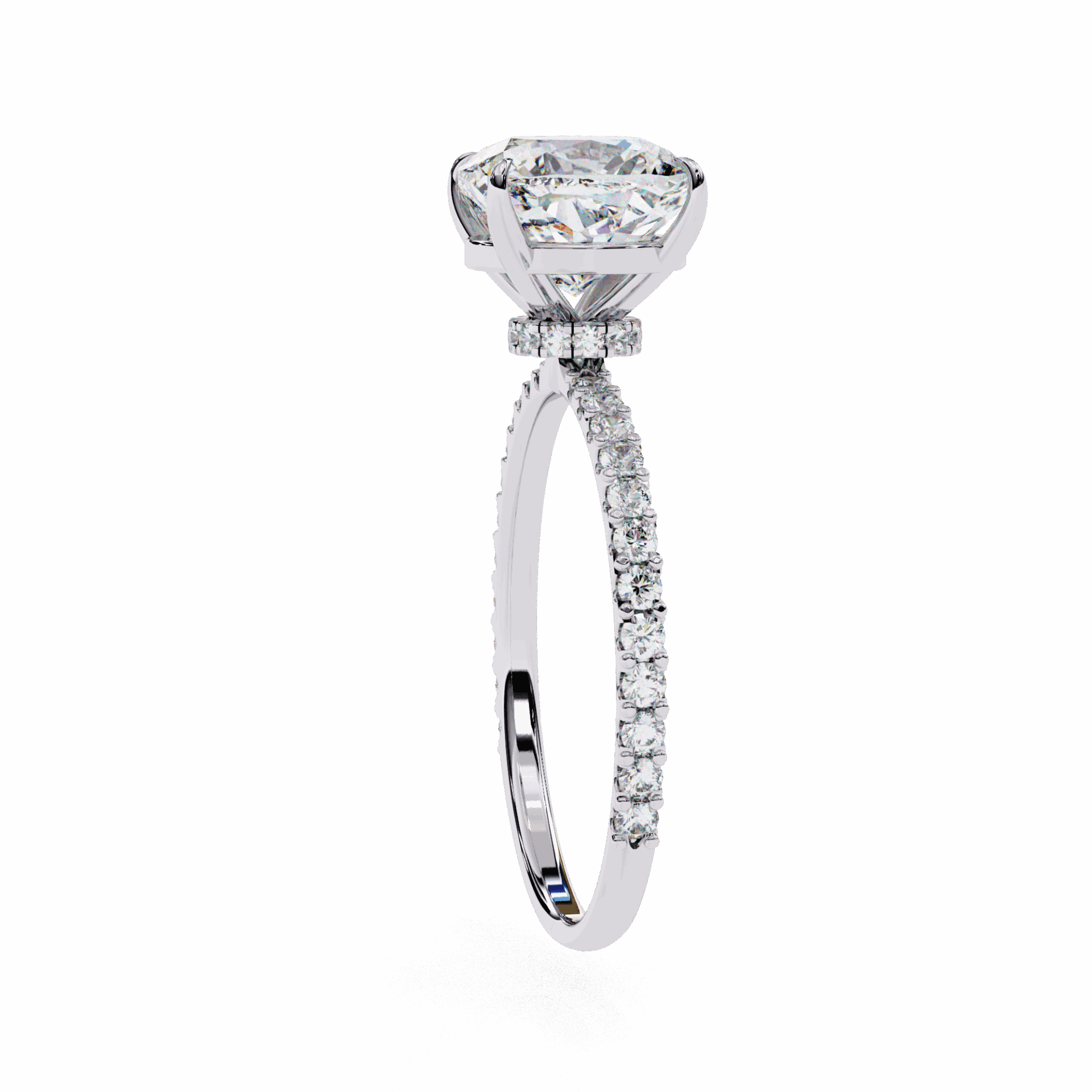 3 Carat Cushion Modern Classic Solitaire Ring in Moissanite | House of Estara