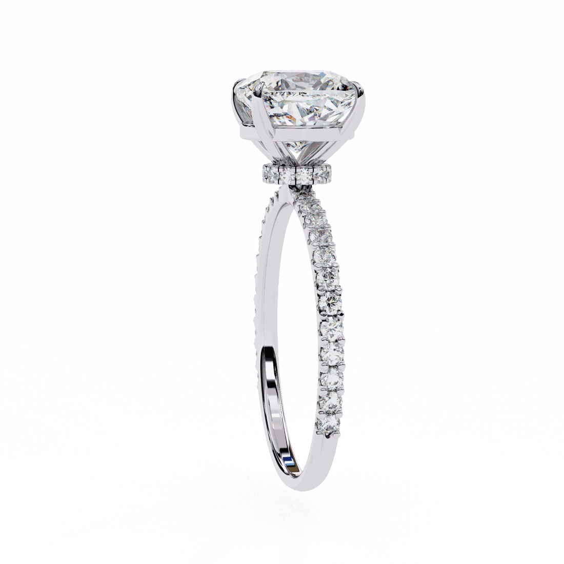 3 Carat Cushion Modern Classic Solitaire Ring in Moissanite | House of Estara