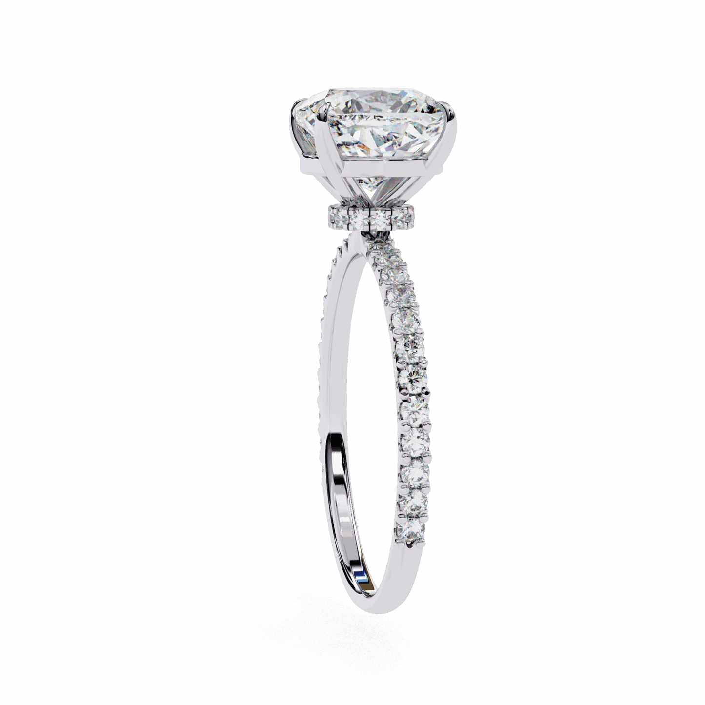 3 Carat Cushion Modern Classic Solitaire Ring in Moissanite | House of Estara