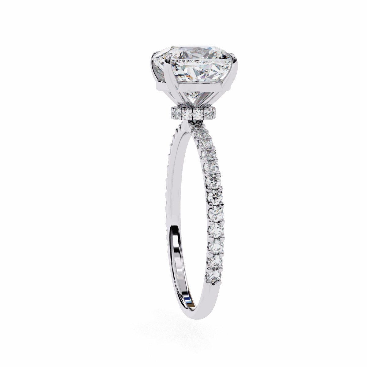 3 Carat Cushion Modern Classic Solitaire Ring in Moissanite | House of Estara