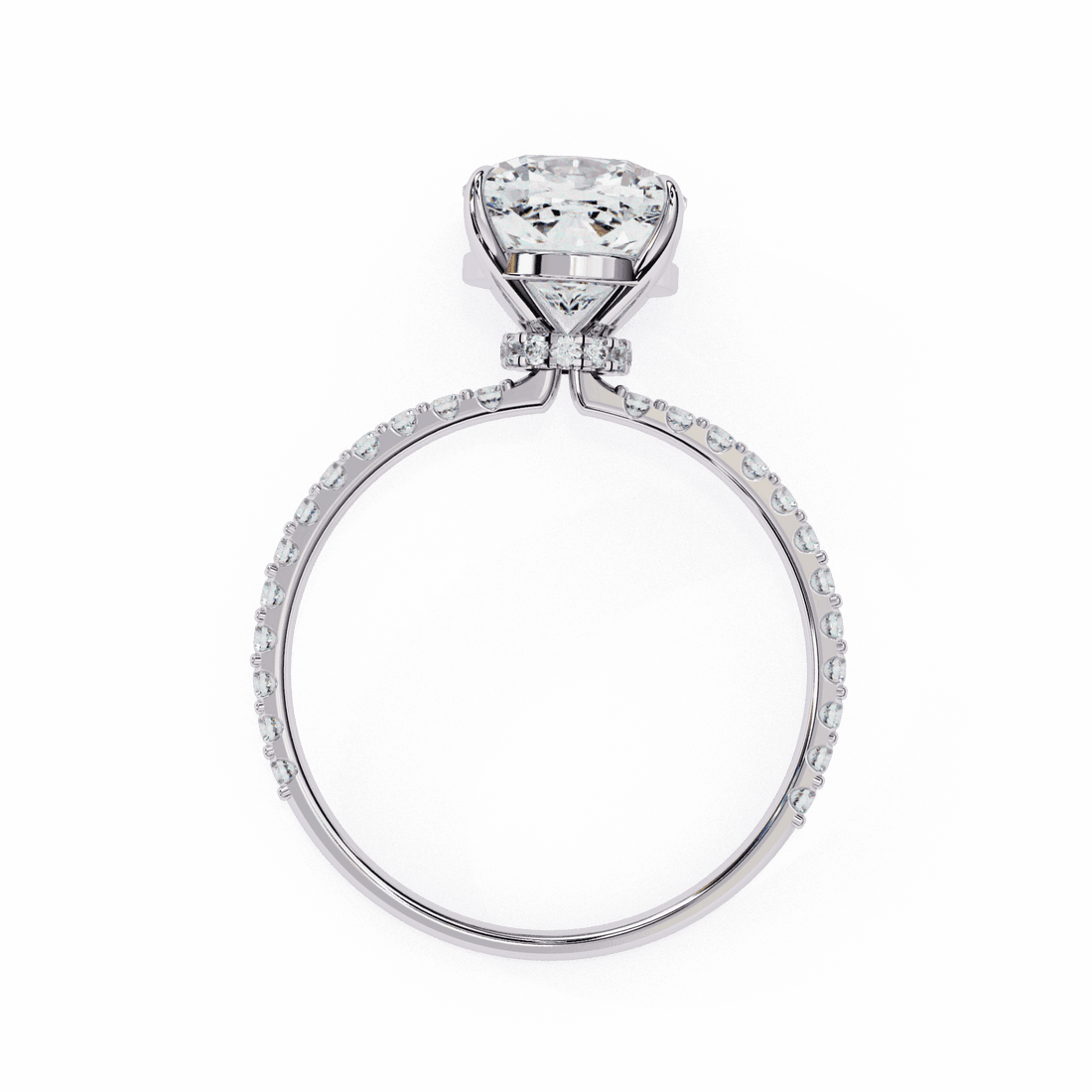 3 Carat Cushion Modern Classic Solitaire Ring in Moissanite | House of Estara