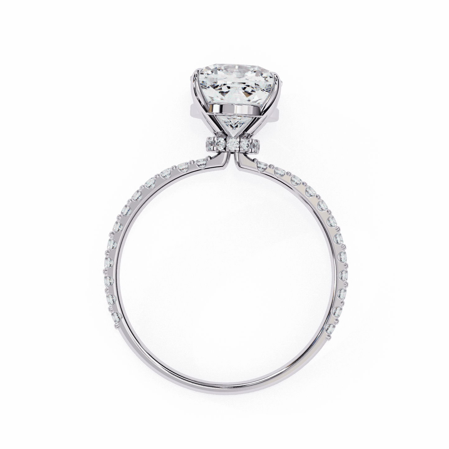3 Carat Cushion Modern Classic Solitaire Ring in Moissanite | House of Estara