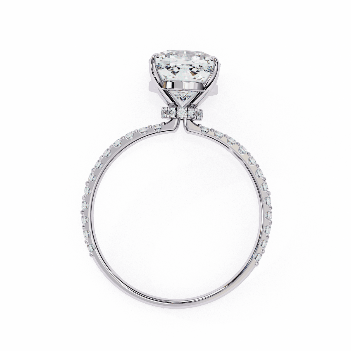 3 Carat Cushion Modern Classic Solitaire Ring in Moissanite | House of Estara