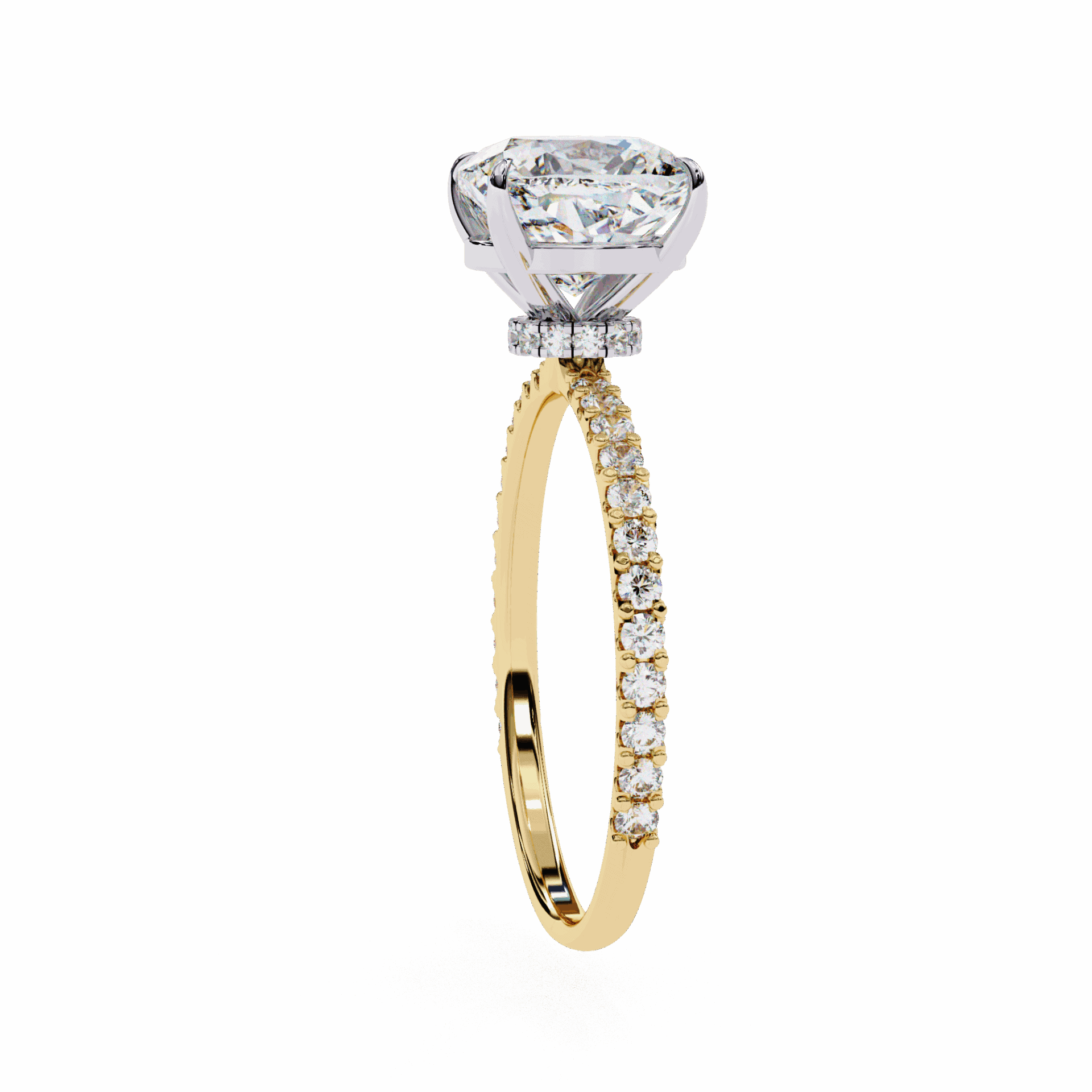 3 Carat Cushion Modern Classic Solitaire Ring in Moissanite | House of Estara