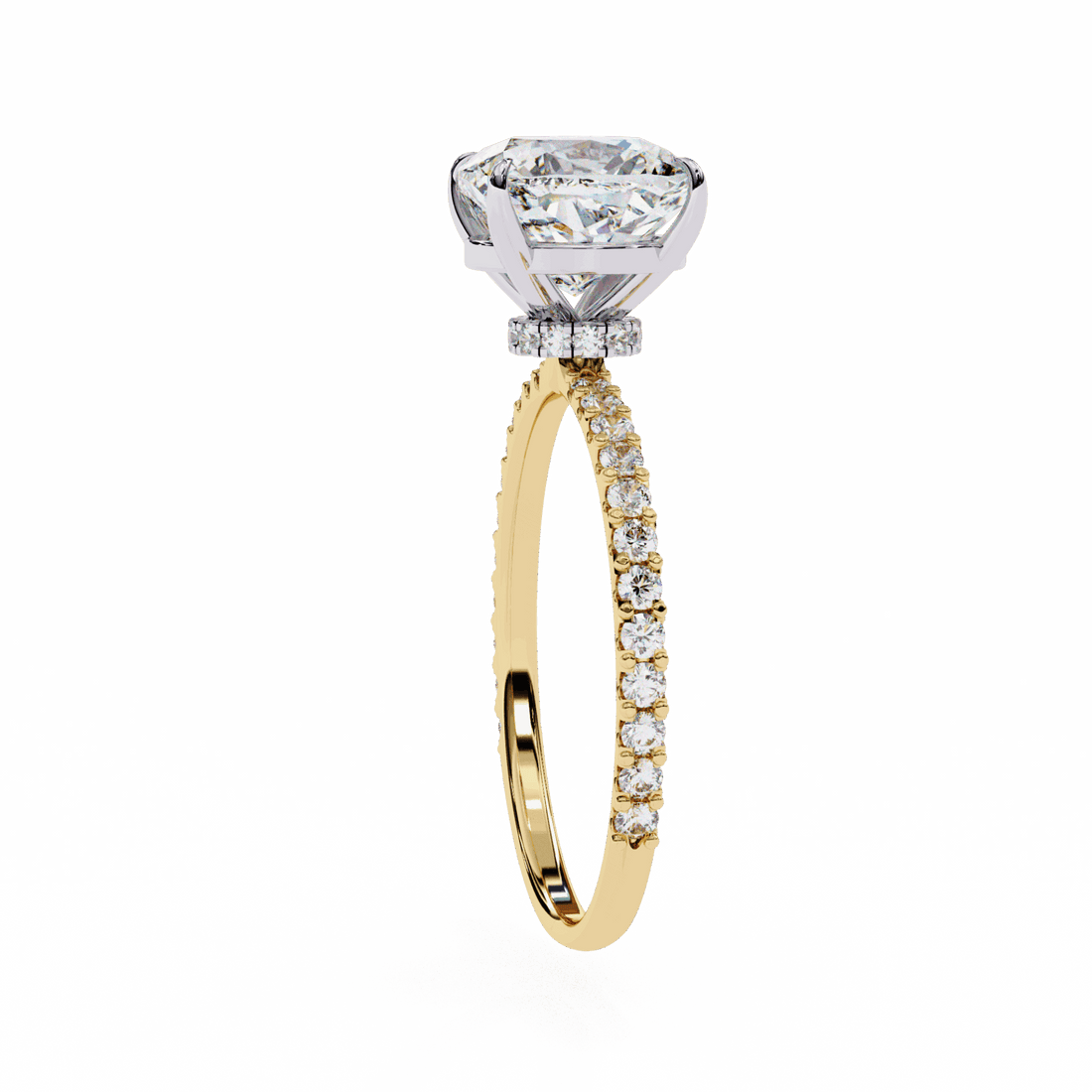 3 Carat Cushion Modern Classic Solitaire Ring in Moissanite | House of Estara