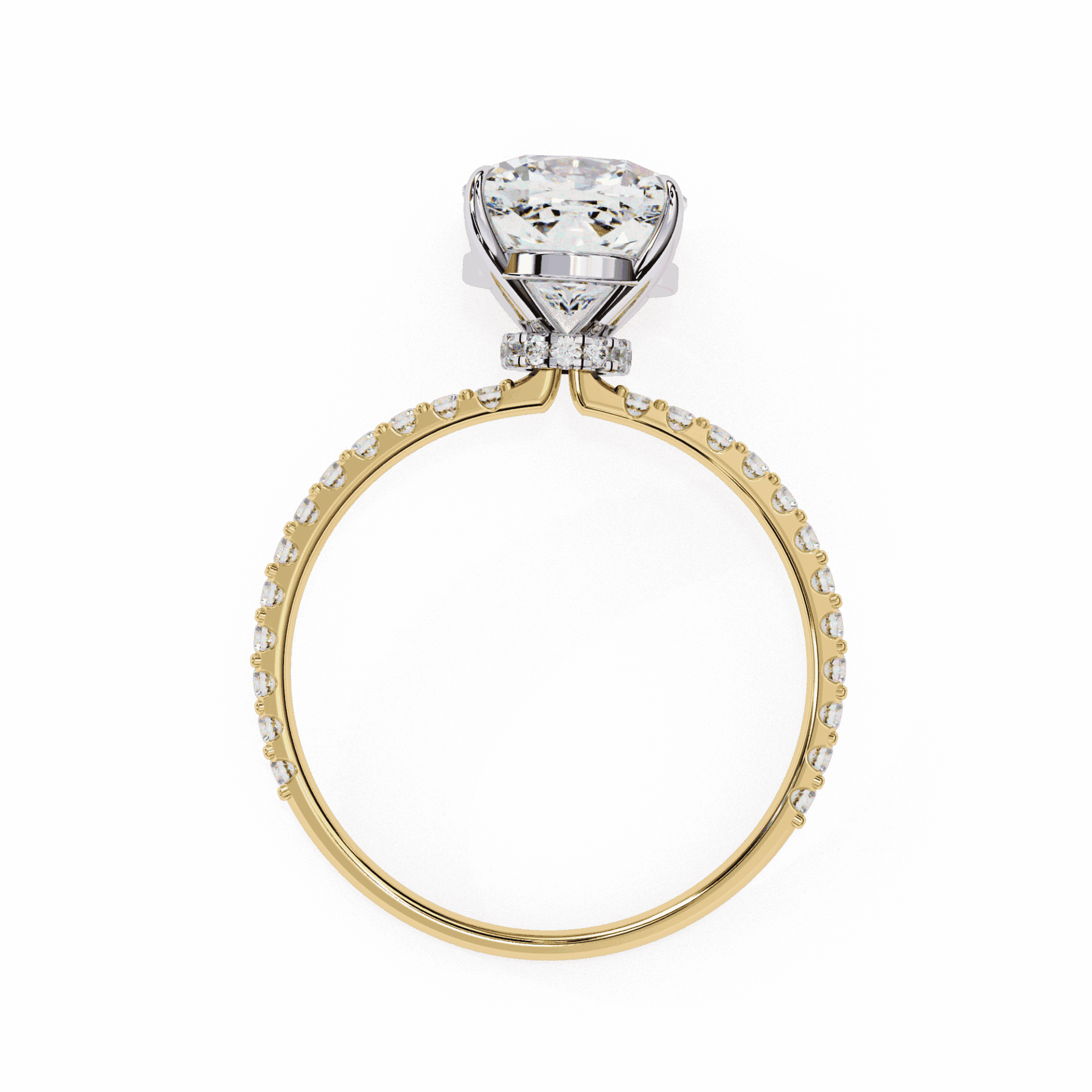 3 Carat Cushion Modern Classic Solitaire Ring in Moissanite | House of Estara
