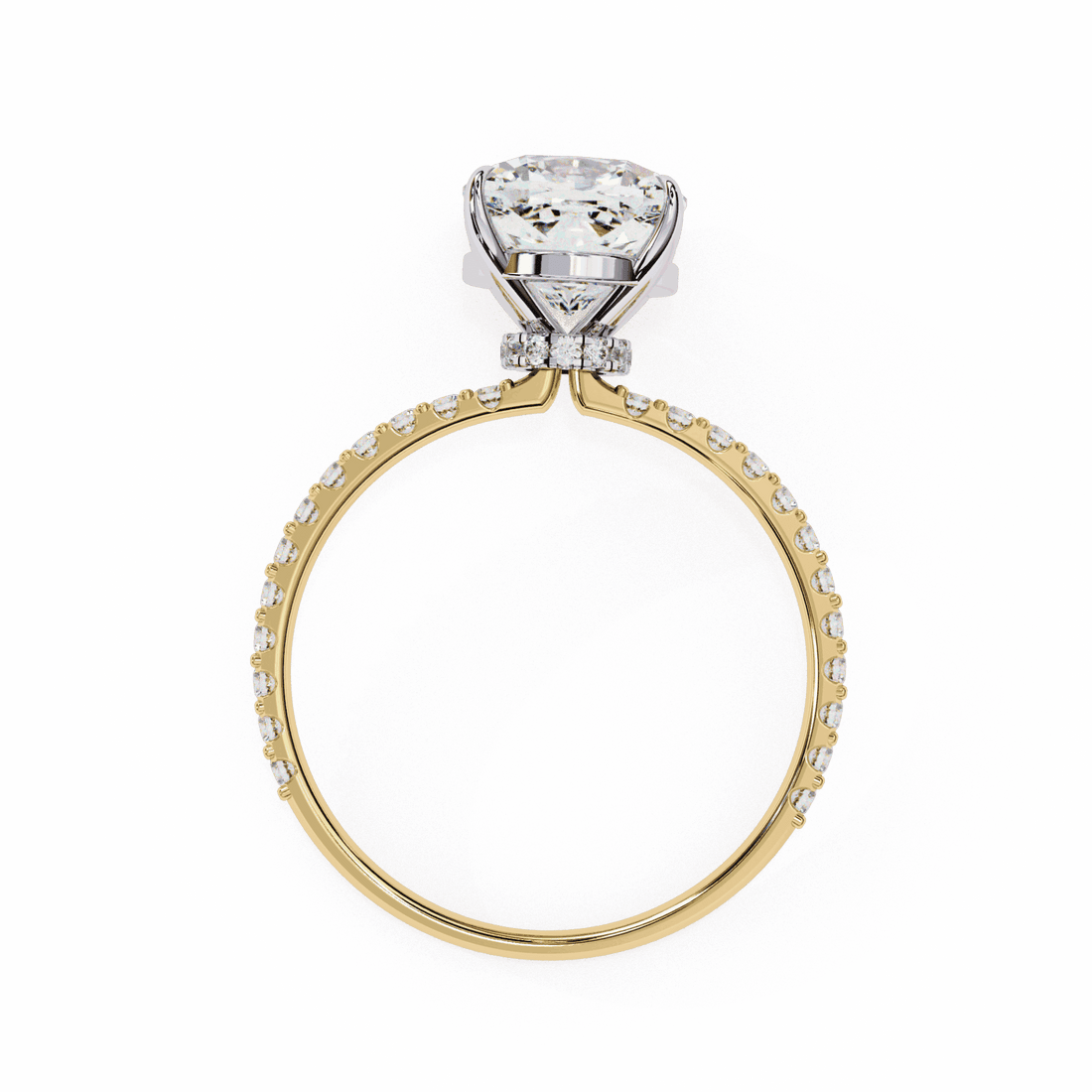 3 Carat Cushion Modern Classic Solitaire Ring in Moissanite | House of Estara