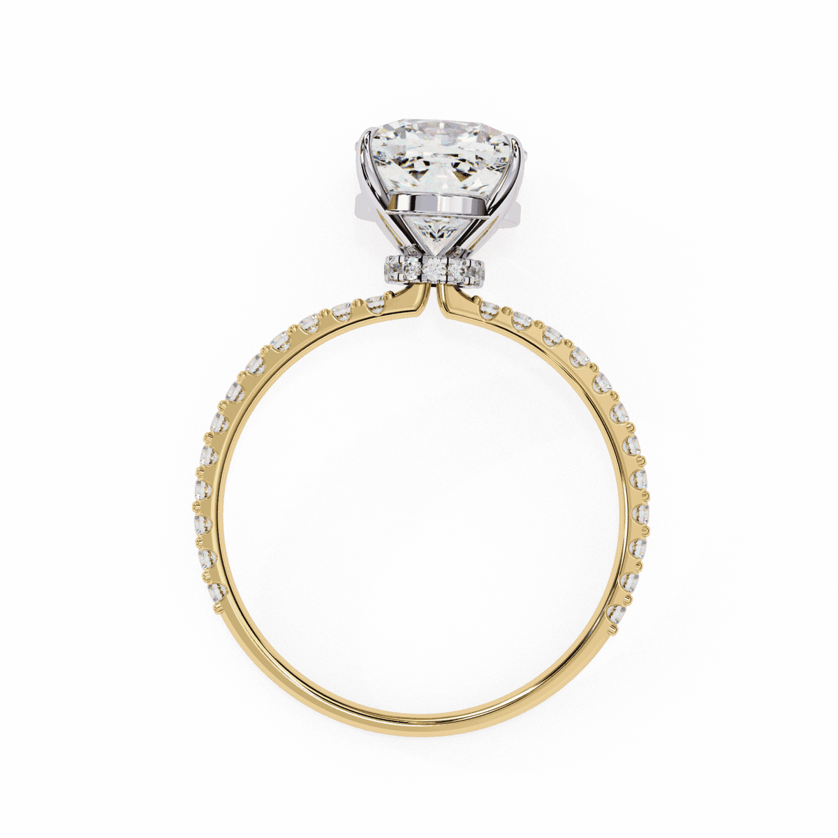 3 Carat Cushion Modern Classic Solitaire Ring in Moissanite | House of Estara