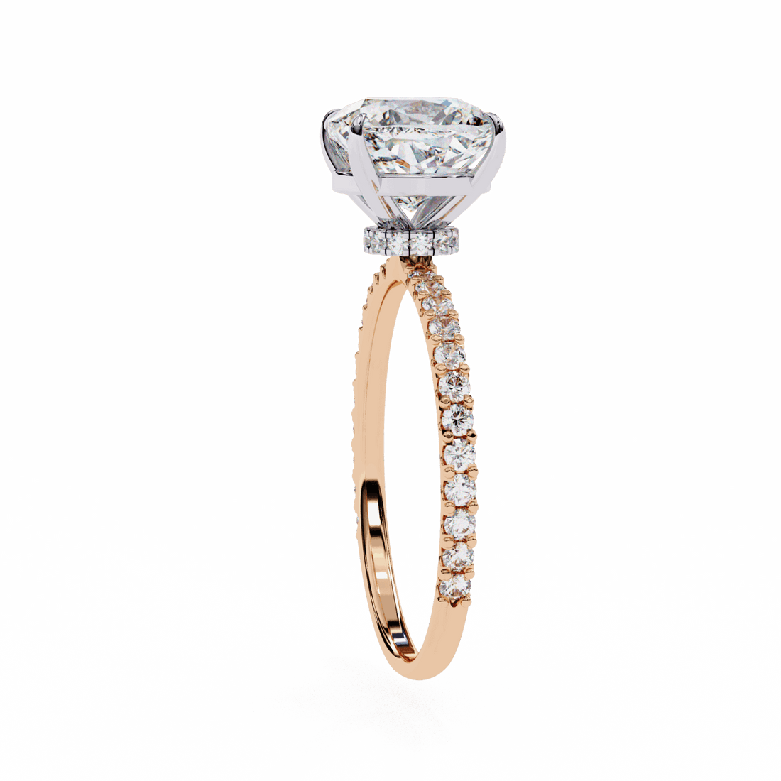 3 Carat Cushion Modern Classic Solitaire Ring in Moissanite | House of Estara