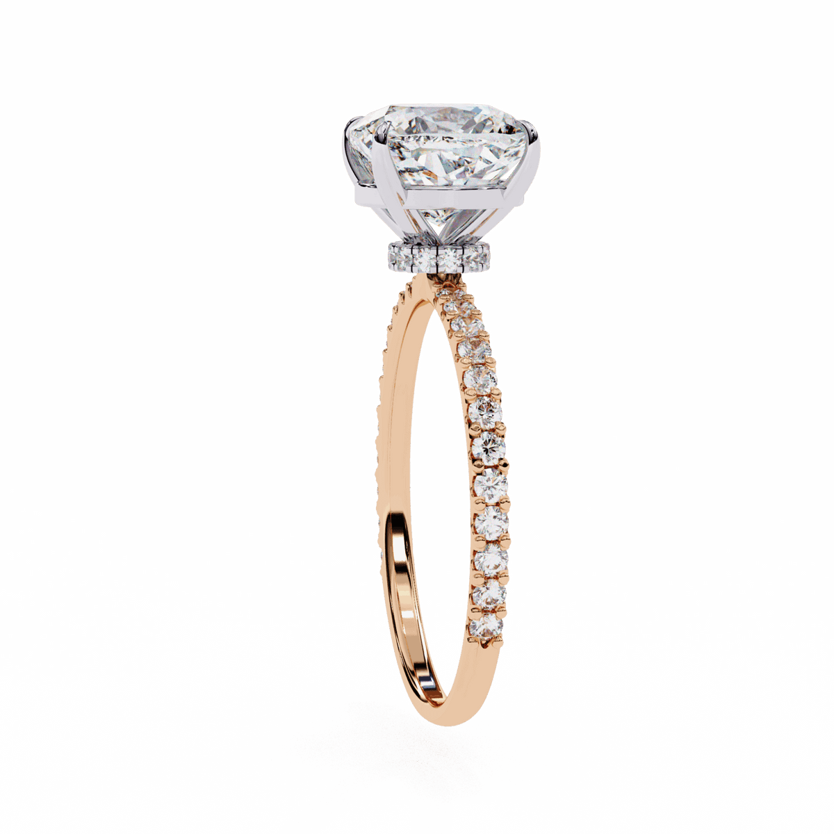 3 Carat Cushion Modern Classic Solitaire Ring in Moissanite | House of Estara