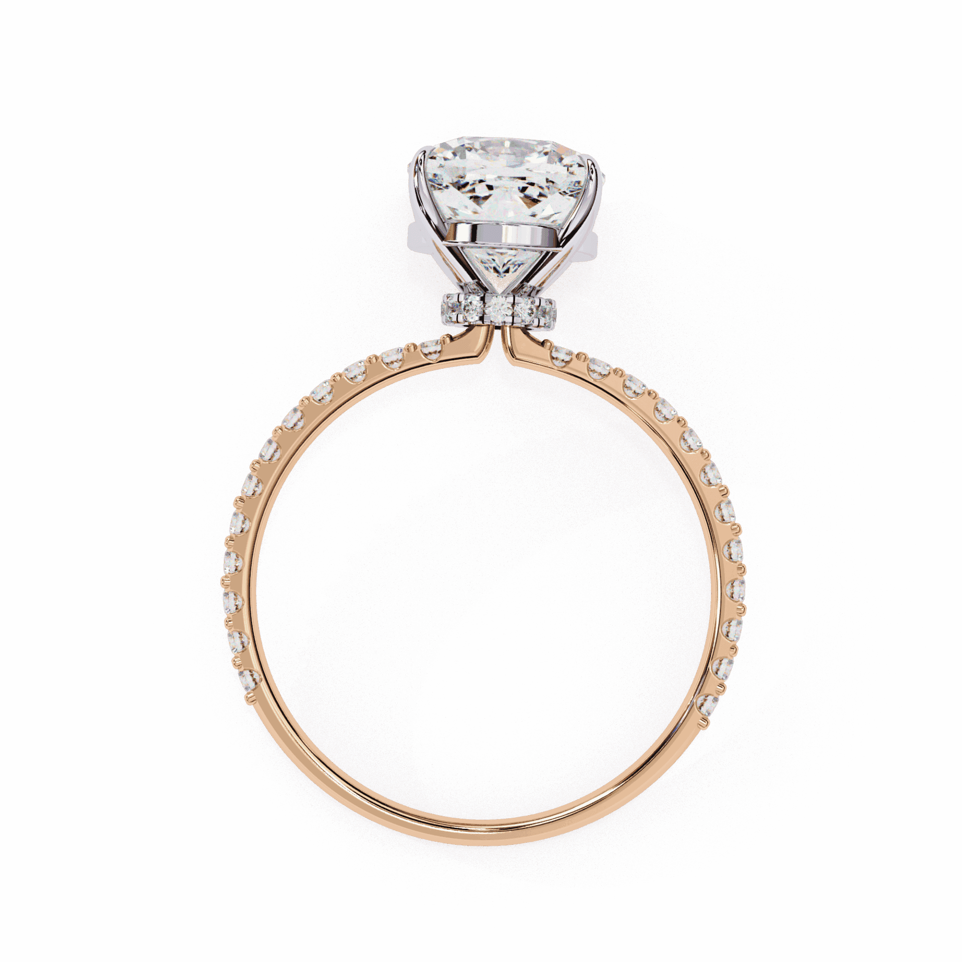 3 Carat Cushion Modern Classic Solitaire Ring in Moissanite | House of Estara