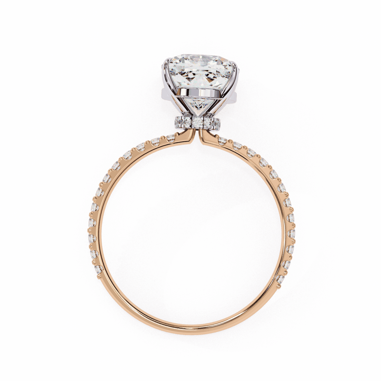 3 Carat Cushion Modern Classic Solitaire Ring in Moissanite | House of Estara