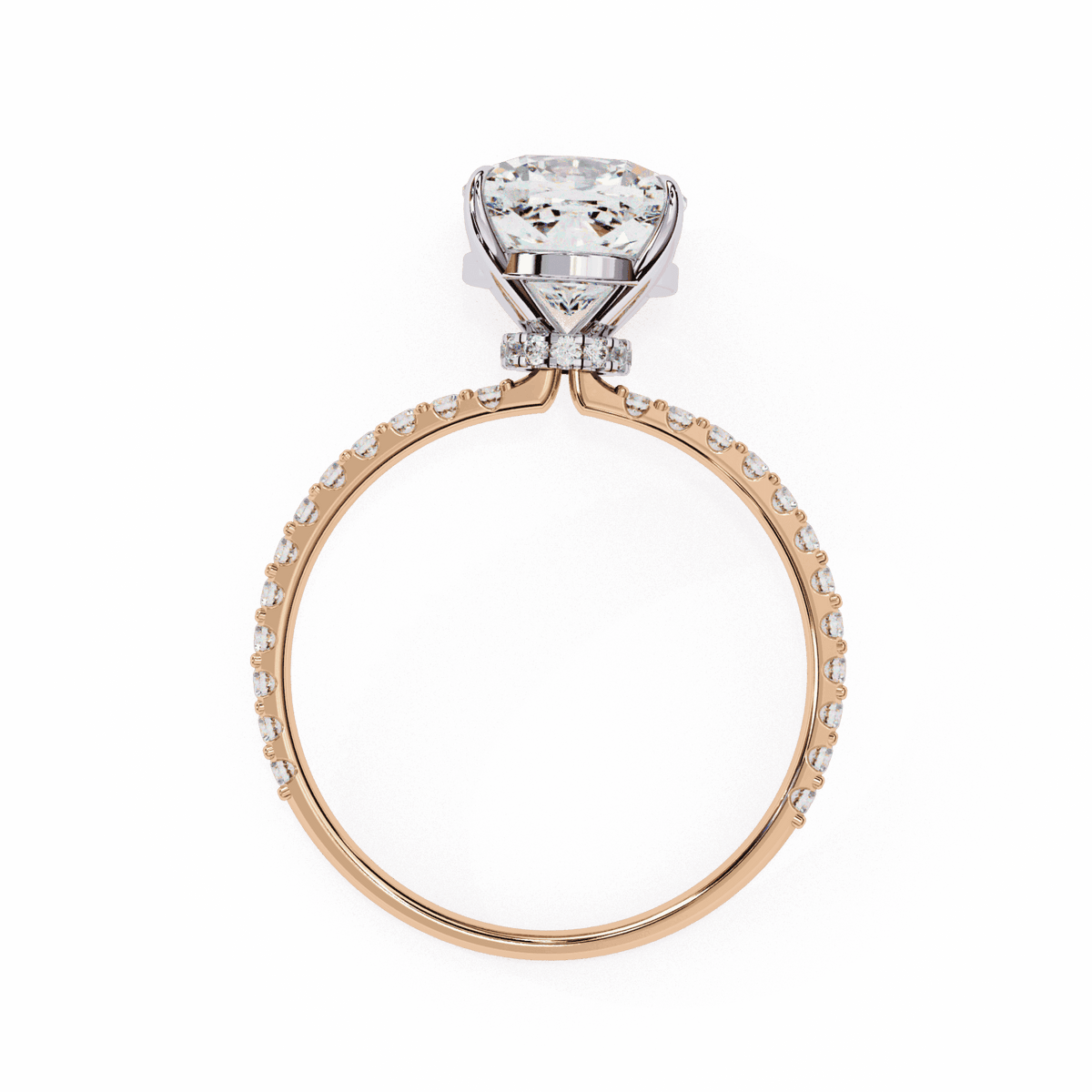 3 Carat Cushion Modern Classic Solitaire Ring in Moissanite | House of Estara