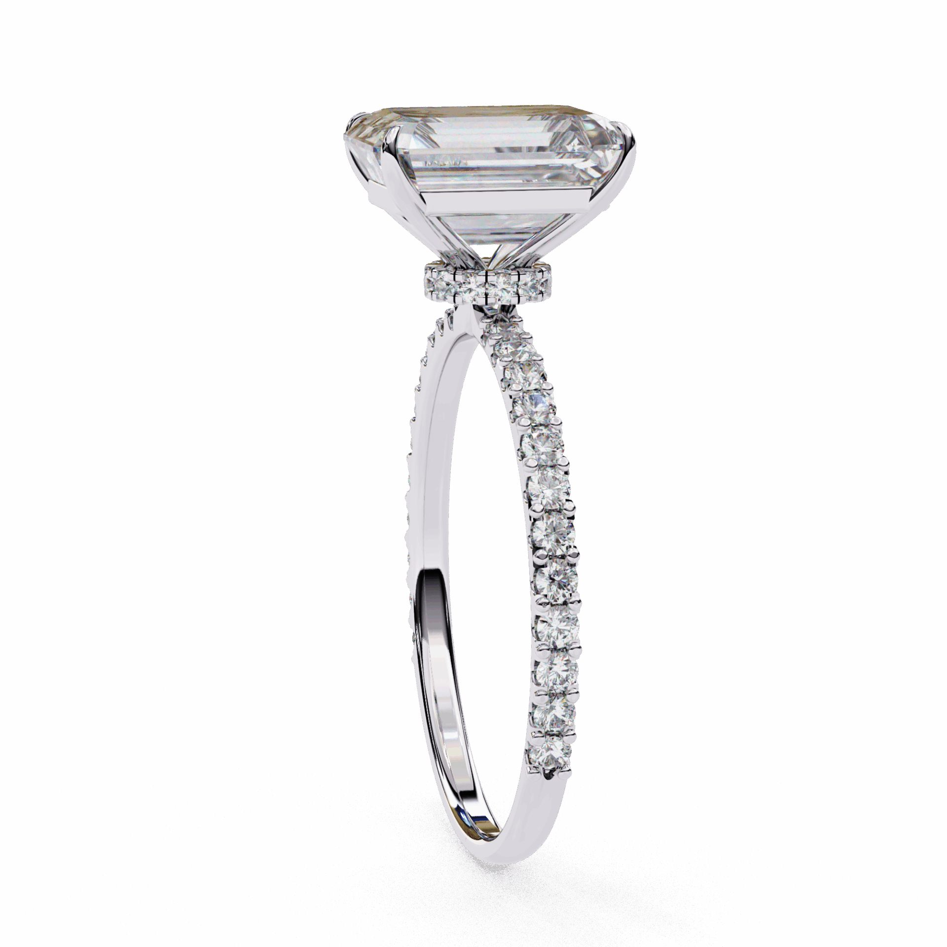 3.25 Carat Radiant Modern Classic Solitaire Ring in Moissanite | House of Estara