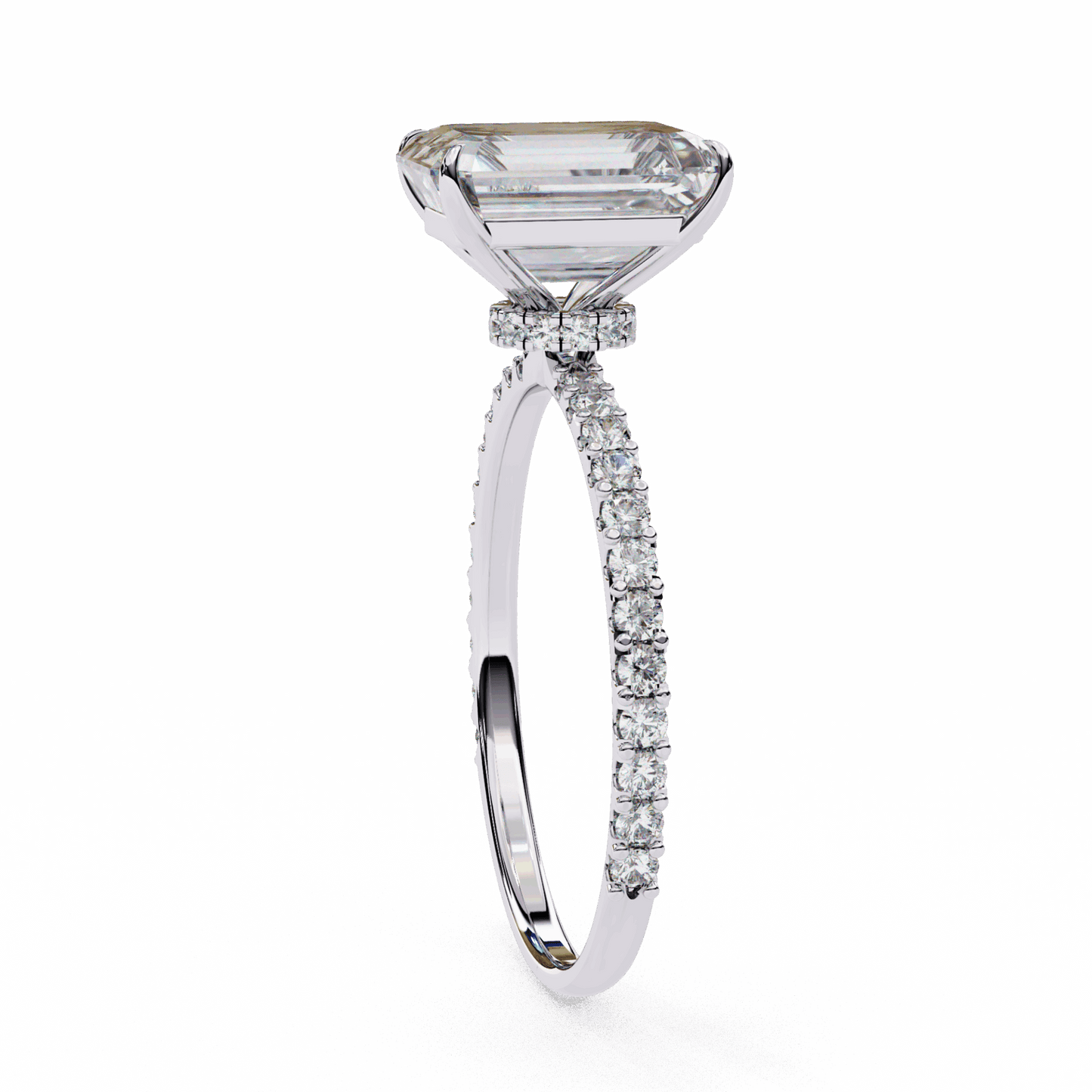 3.25 Carat Radiant Modern Classic Solitaire Ring in Moissanite | House of Estara