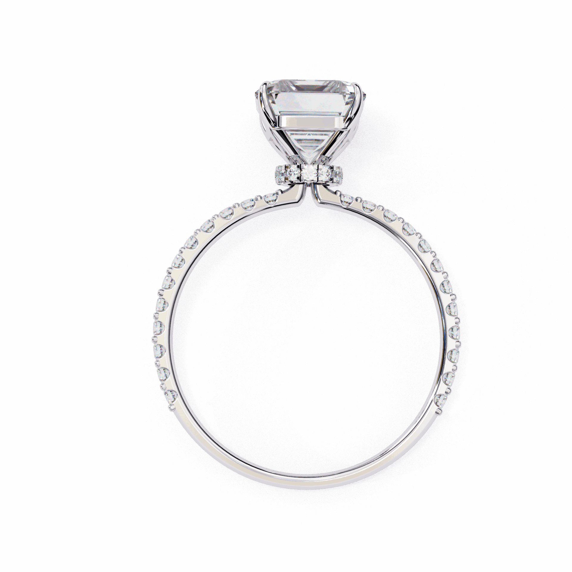 3.25 Carat Radiant Modern Classic Solitaire Ring in Moissanite | House of Estara