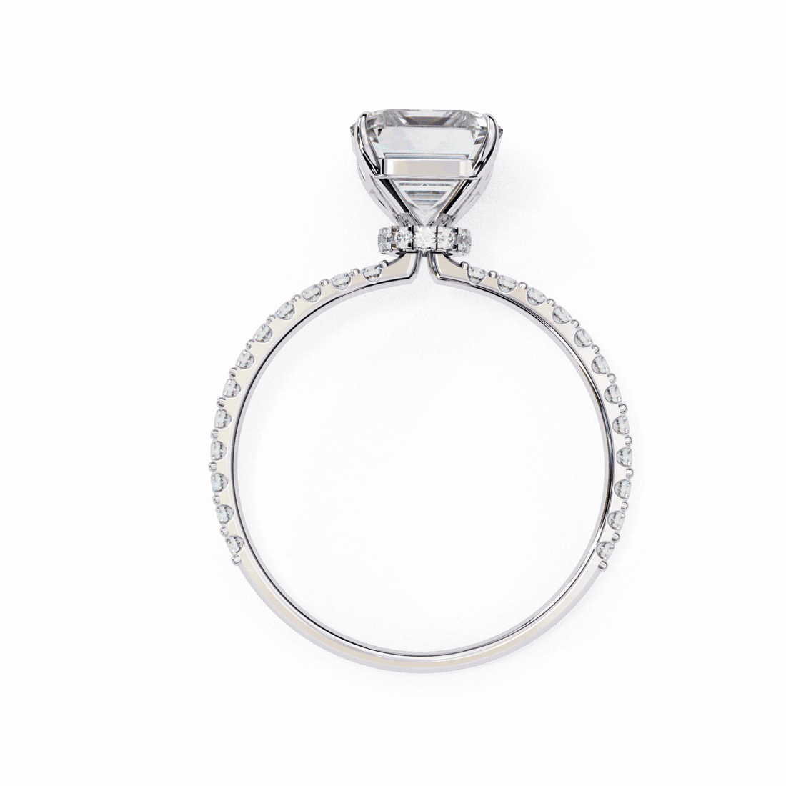 3.25 Carat Radiant Modern Classic Solitaire Ring in Moissanite | House of Estara