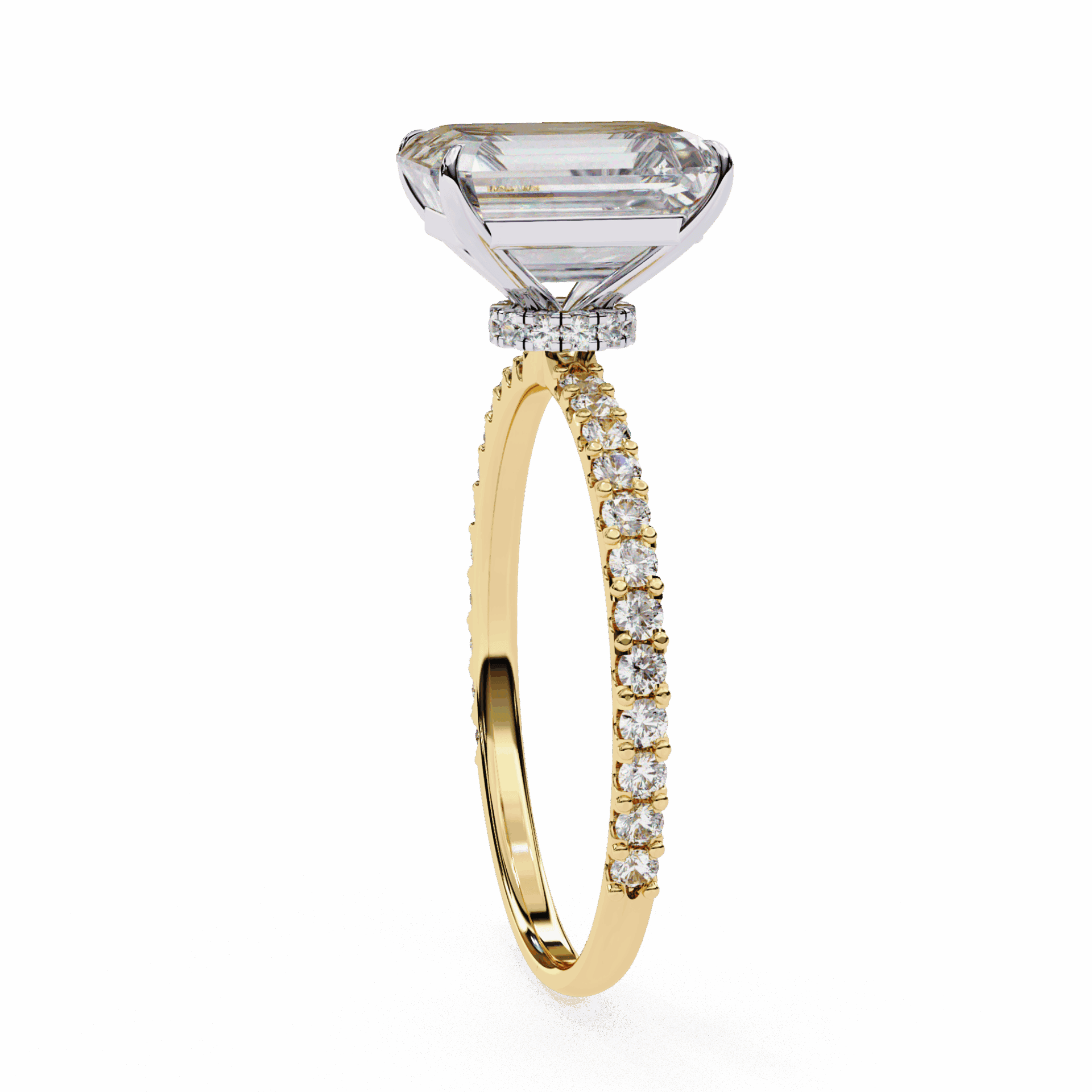 3.25 Carat Radiant Modern Classic Solitaire Ring in Moissanite | House of Estara
