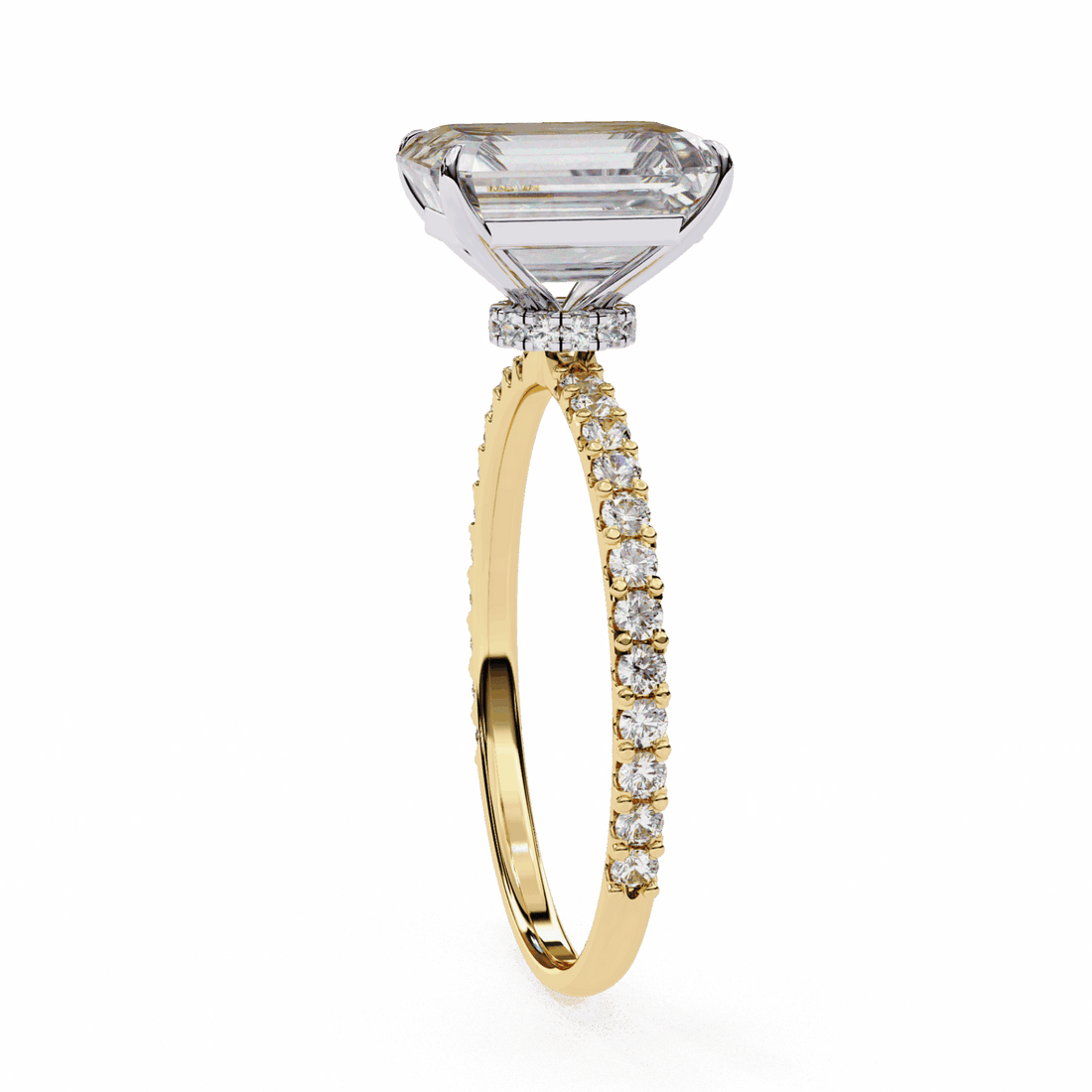 3.25 Carat Radiant Modern Classic Solitaire Ring in Moissanite | House of Estara