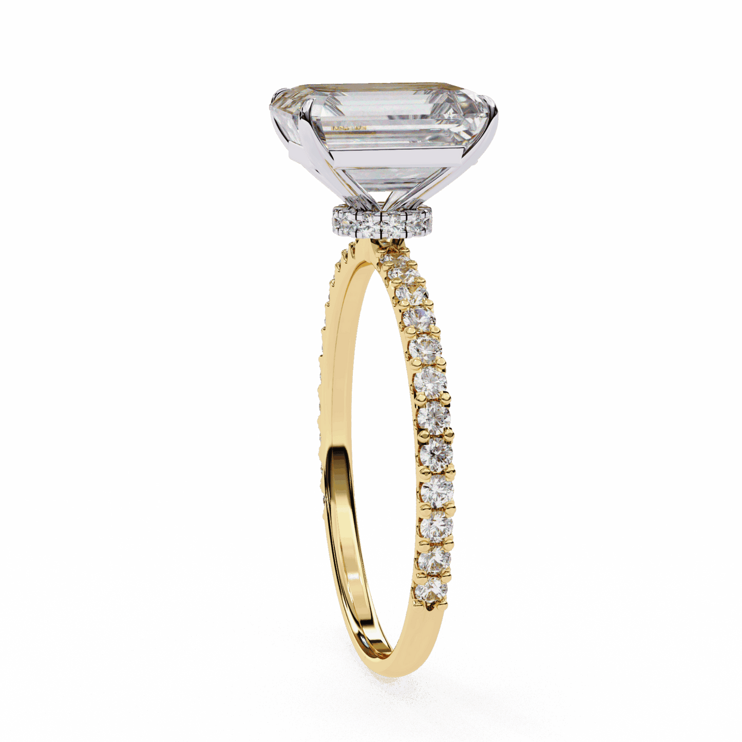 3.25 Carat Radiant Modern Classic Solitaire Ring in Moissanite | House of Estara