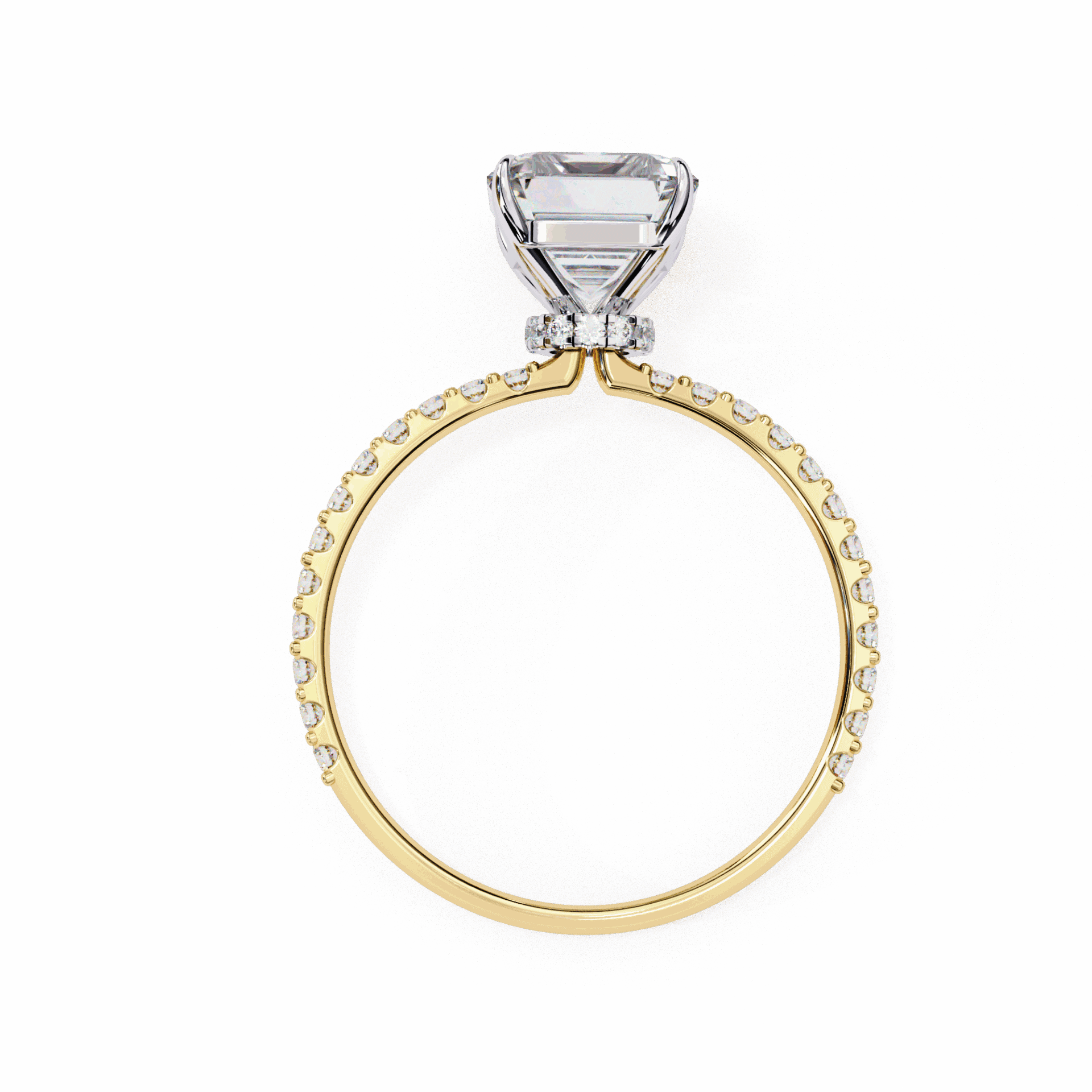 3.25 Carat Radiant Modern Classic Solitaire Ring in Moissanite | House of Estara