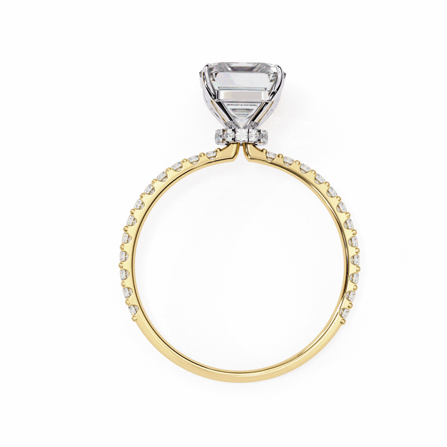 3.25 Carat Radiant Modern Classic Solitaire Ring in Moissanite | House of Estara
