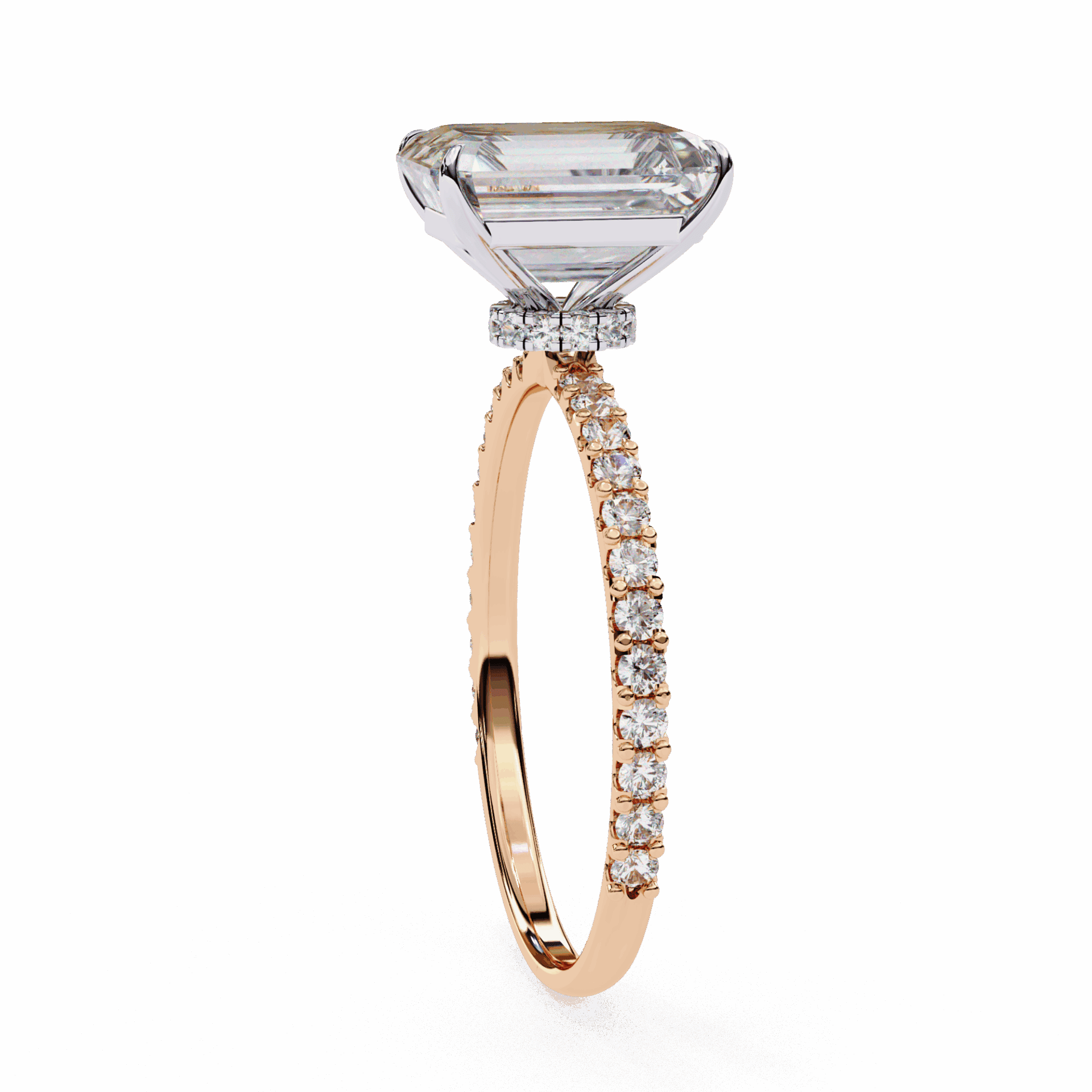 3.25 Carat Radiant Modern Classic Solitaire Ring in Moissanite | House of Estara