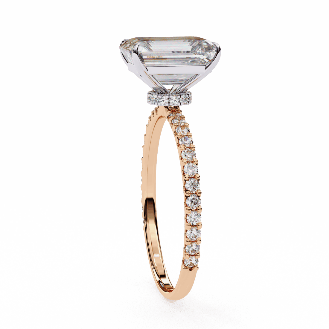 3.25 Carat Radiant Modern Classic Solitaire Ring in Moissanite | House of Estara