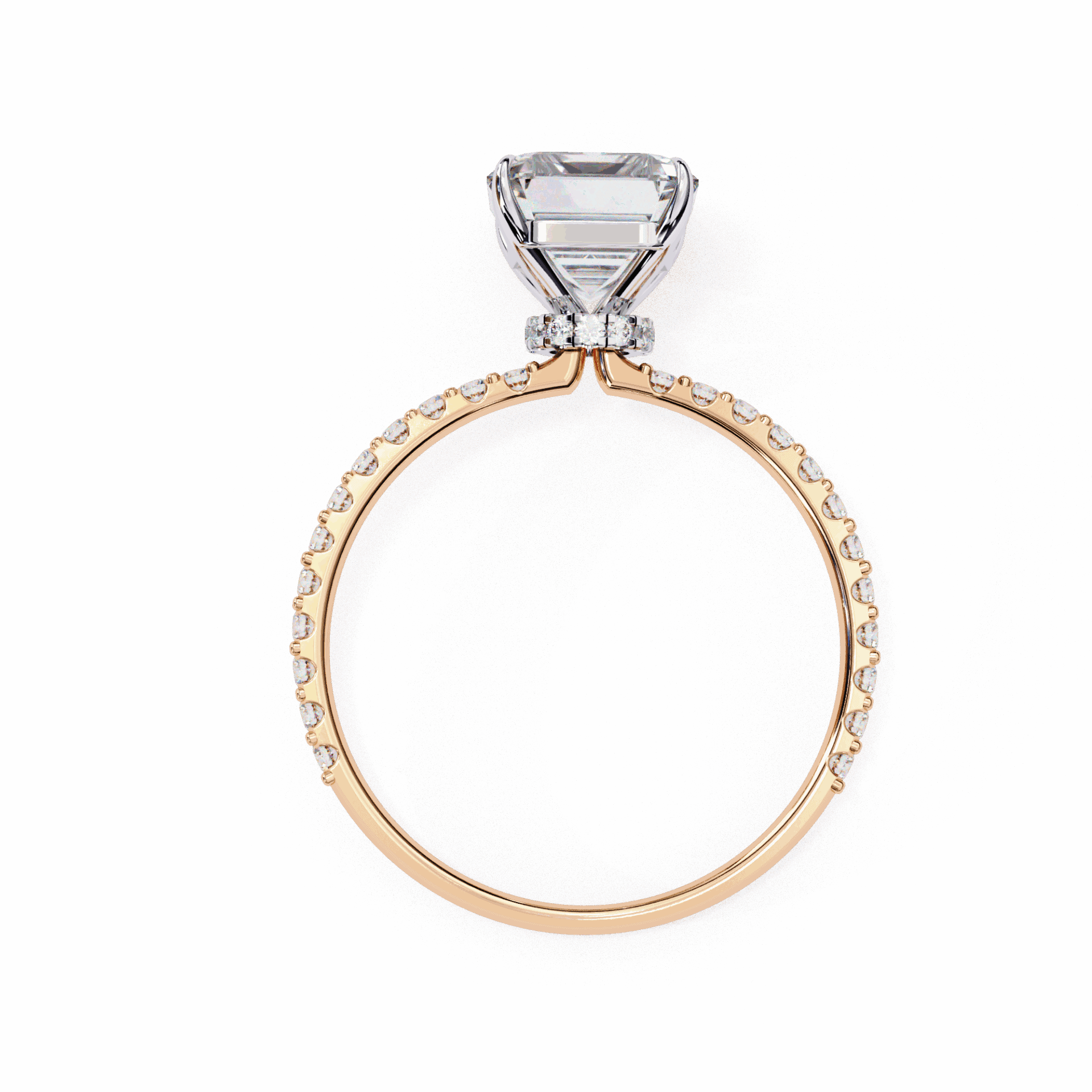 3.25 Carat Radiant Modern Classic Solitaire Ring in Moissanite | House of Estara