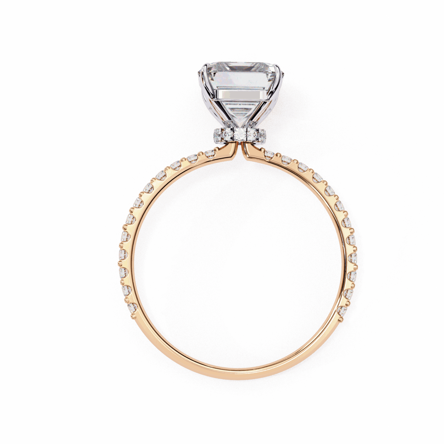 3.25 Carat Radiant Modern Classic Solitaire Ring in Moissanite | House of Estara