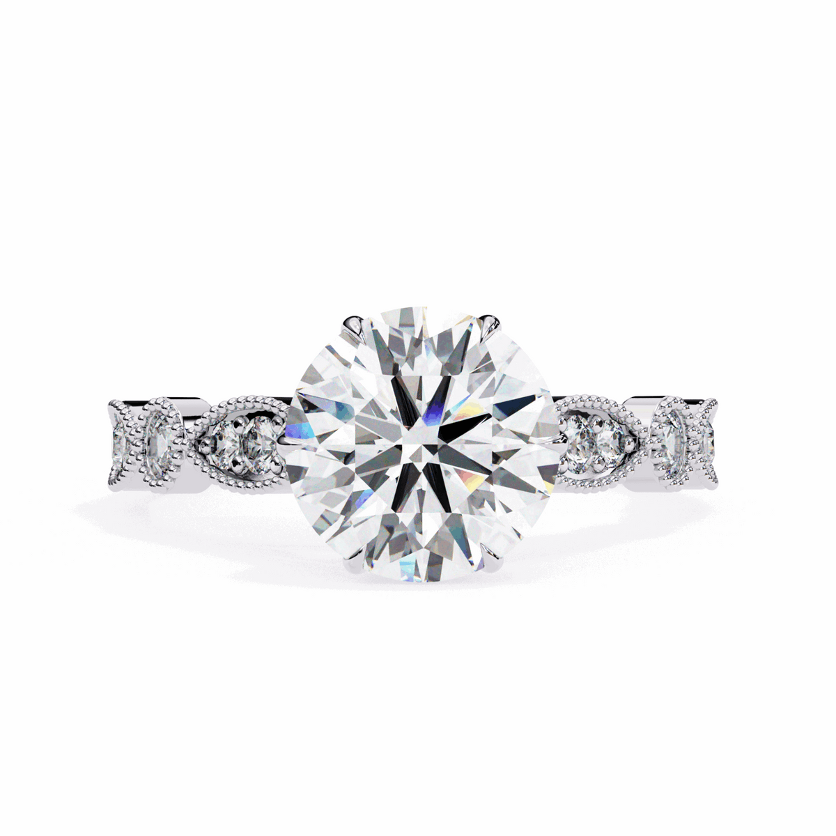 2.25 Carat Round The One Solitaire Ring in Moissanite | House of Estara