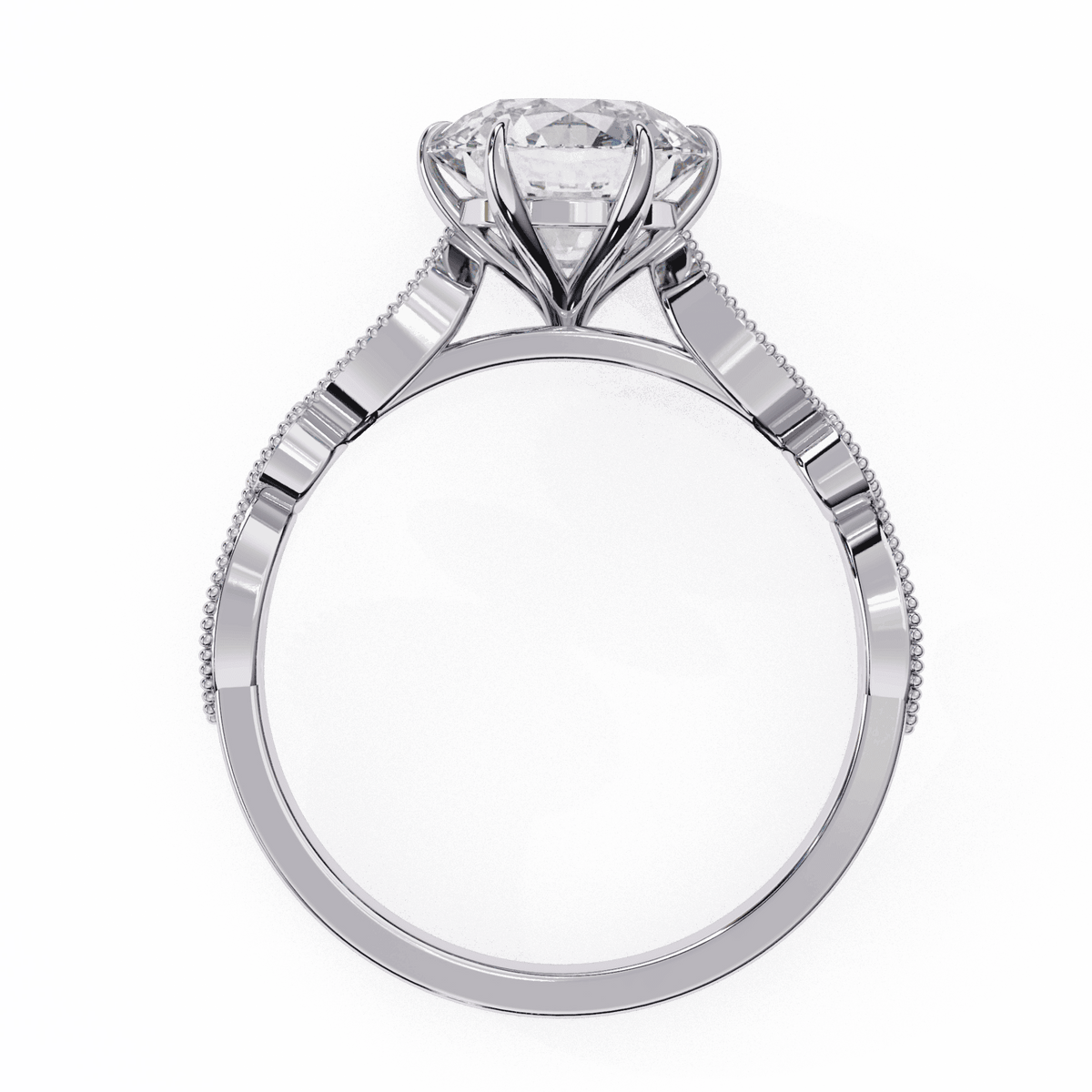 2.25 Carat Round The One Solitaire Ring in Moissanite | House of Estara